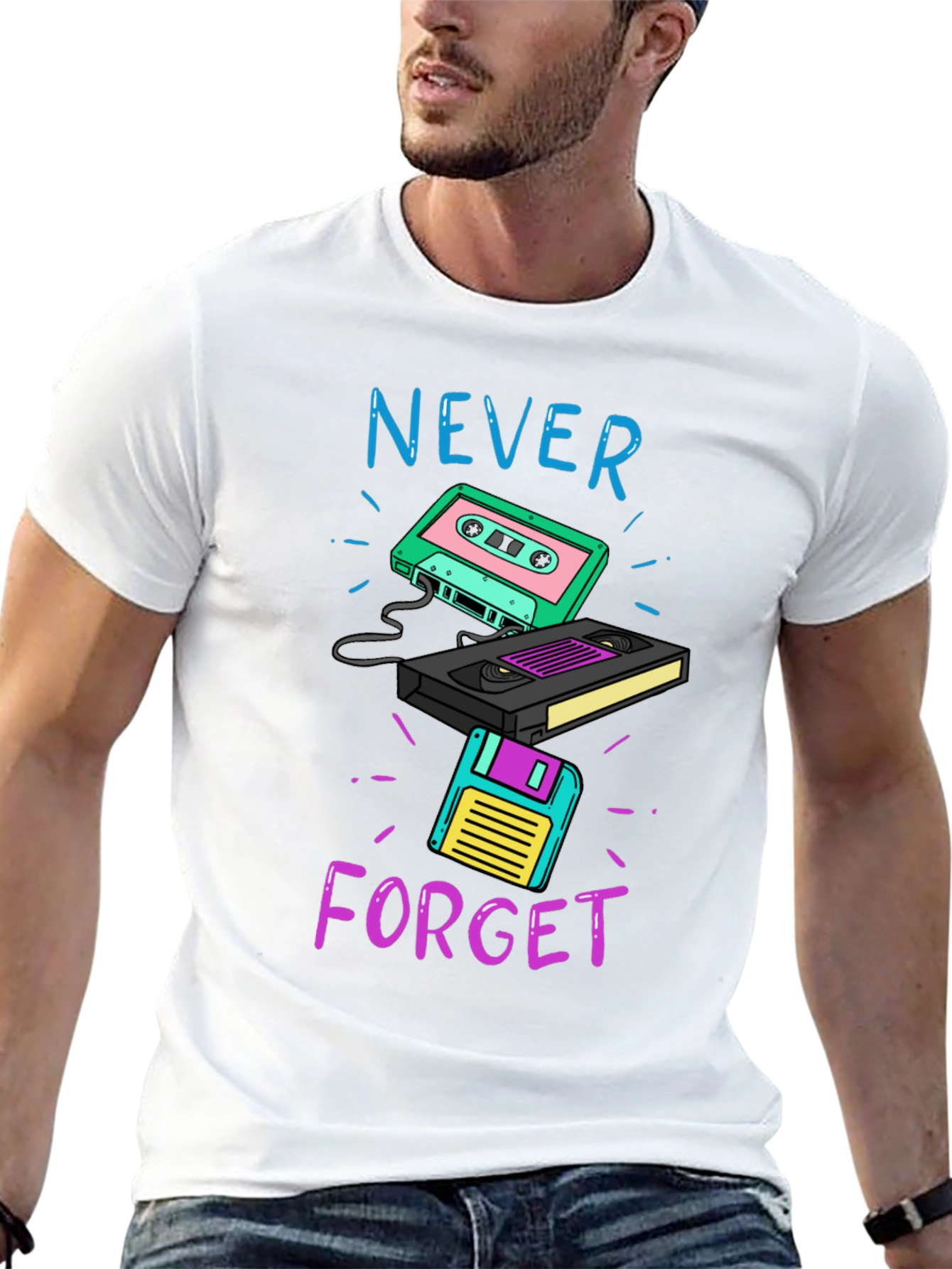 Retro Throwback Graphic Tee - Never Forget