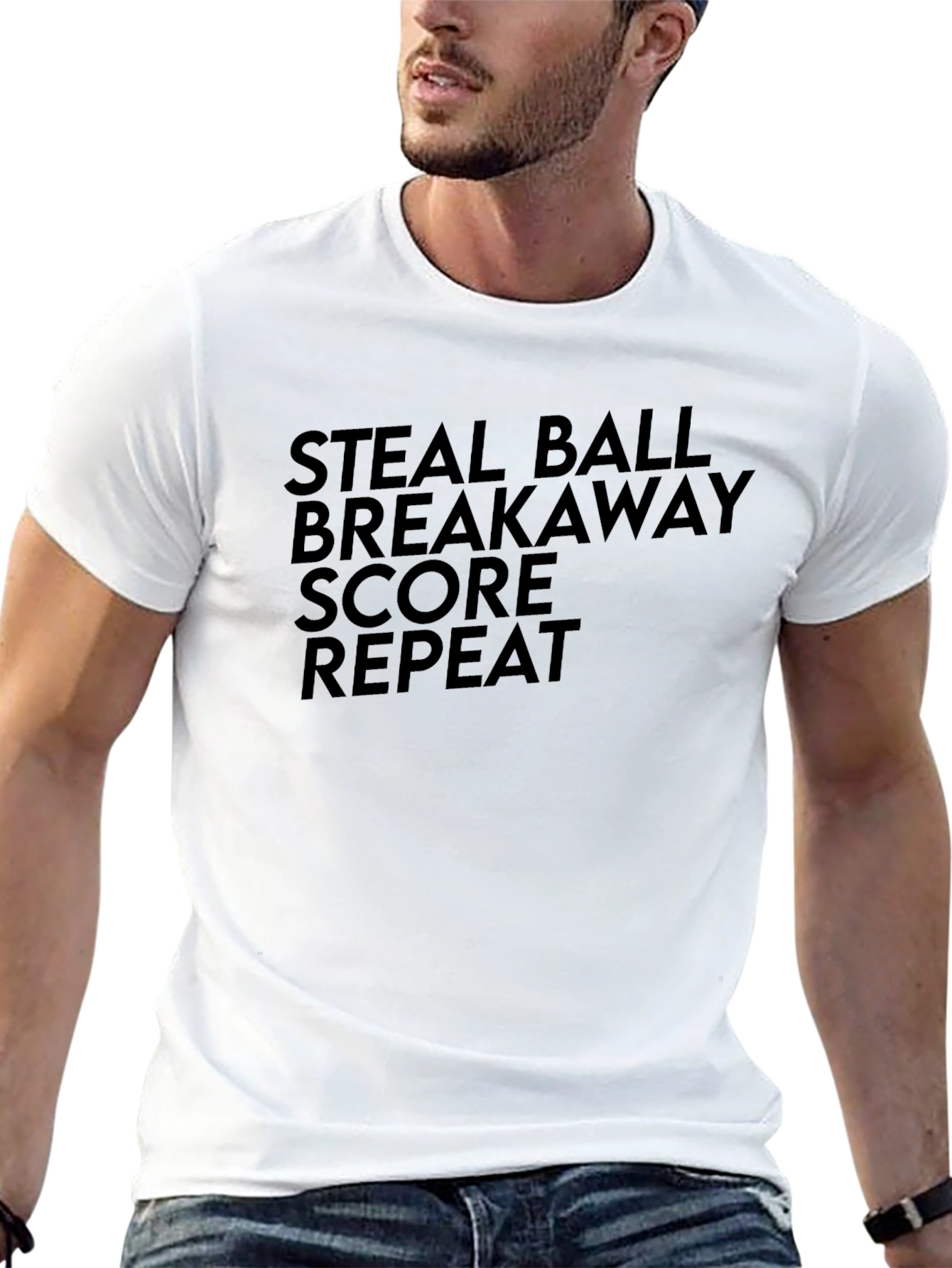 Steal Ball Breakaway Mens Black Graphic Tee