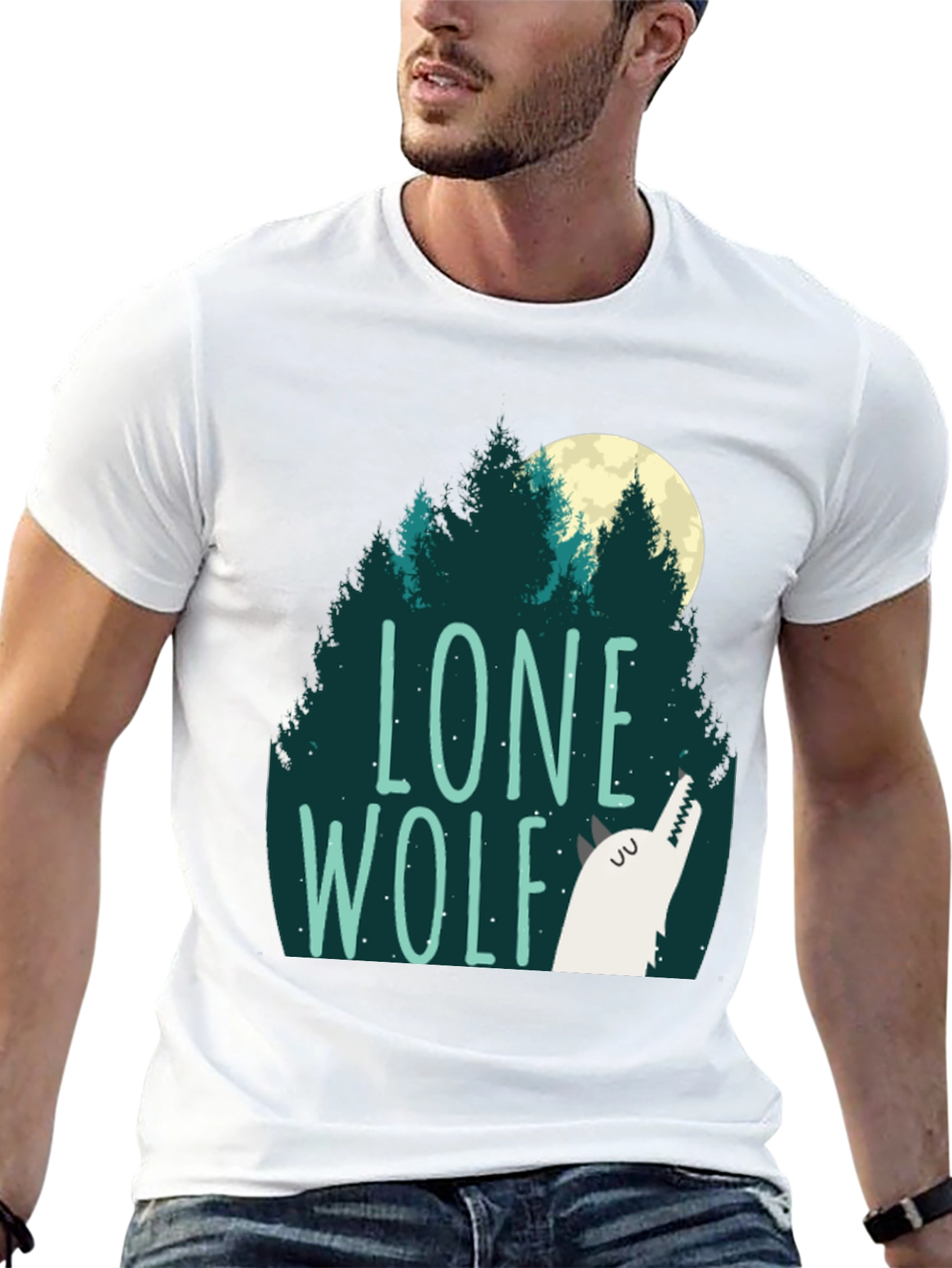 Lone Wolf Graphic Tee - Mens Black T-Shirt