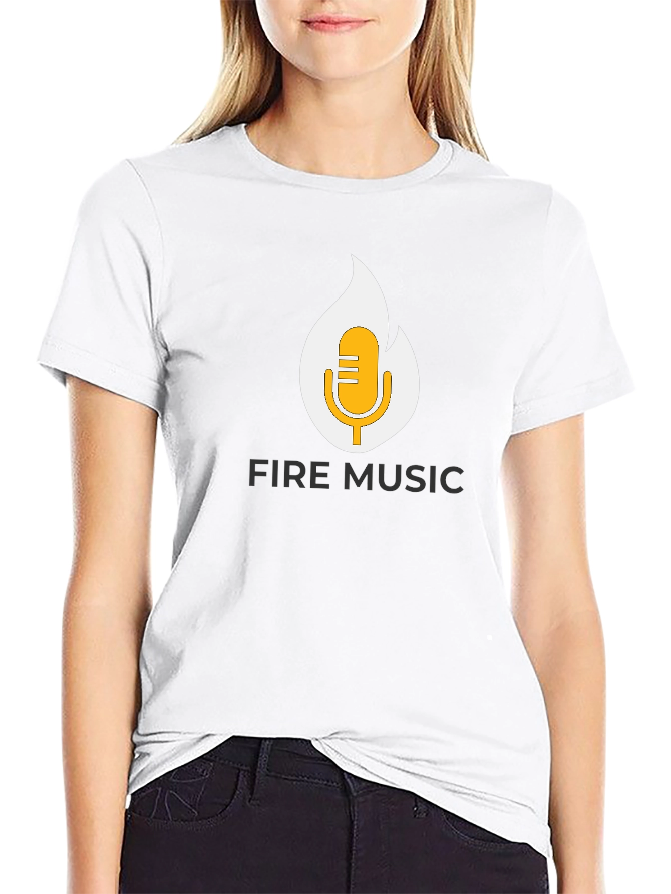 Fire Music T-Shirt - Black Graphic Tee