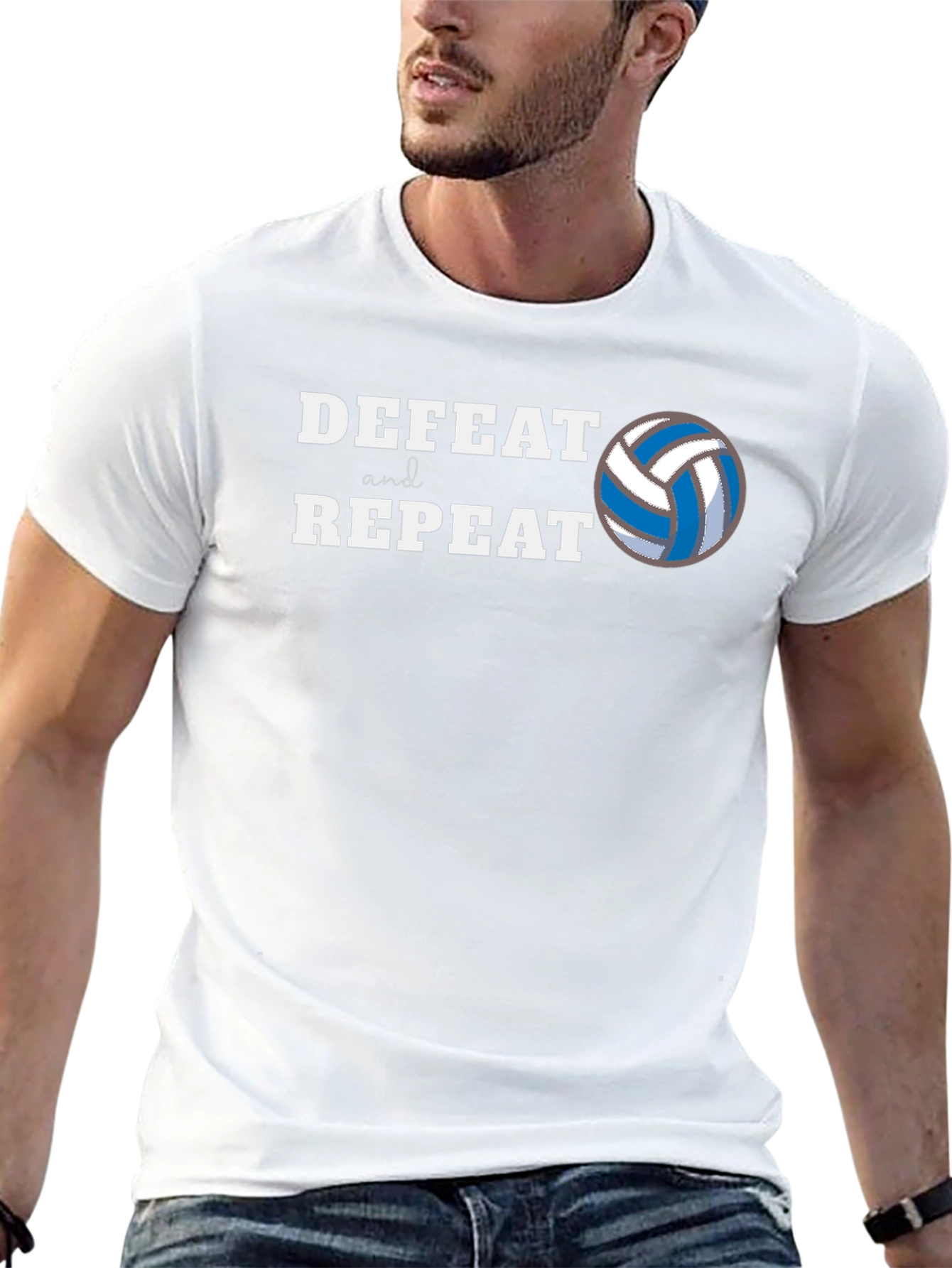 Defeat and Repeat Volleyball T-Shirt