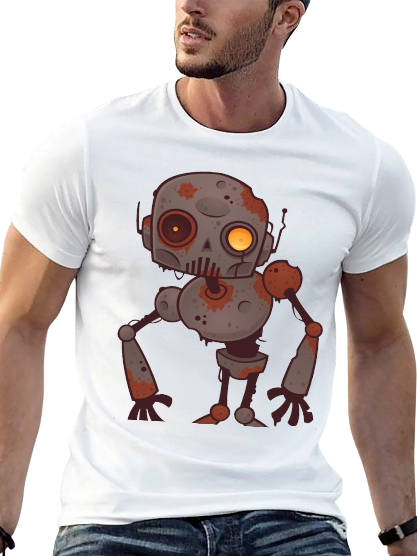 Zombie Robot Graphic Tee - Black