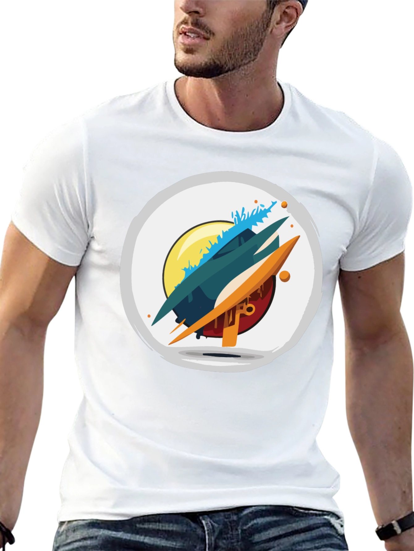 Abstract Graphic Tee - Modern Art Shirt