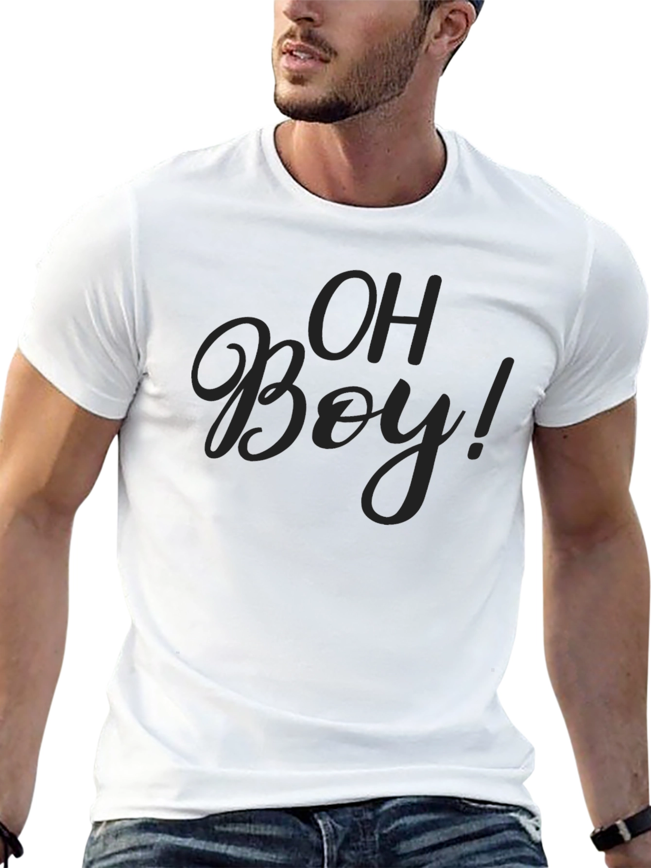 Oh Boy! Crew Neck T-Shirt - Soft Cotton Blend