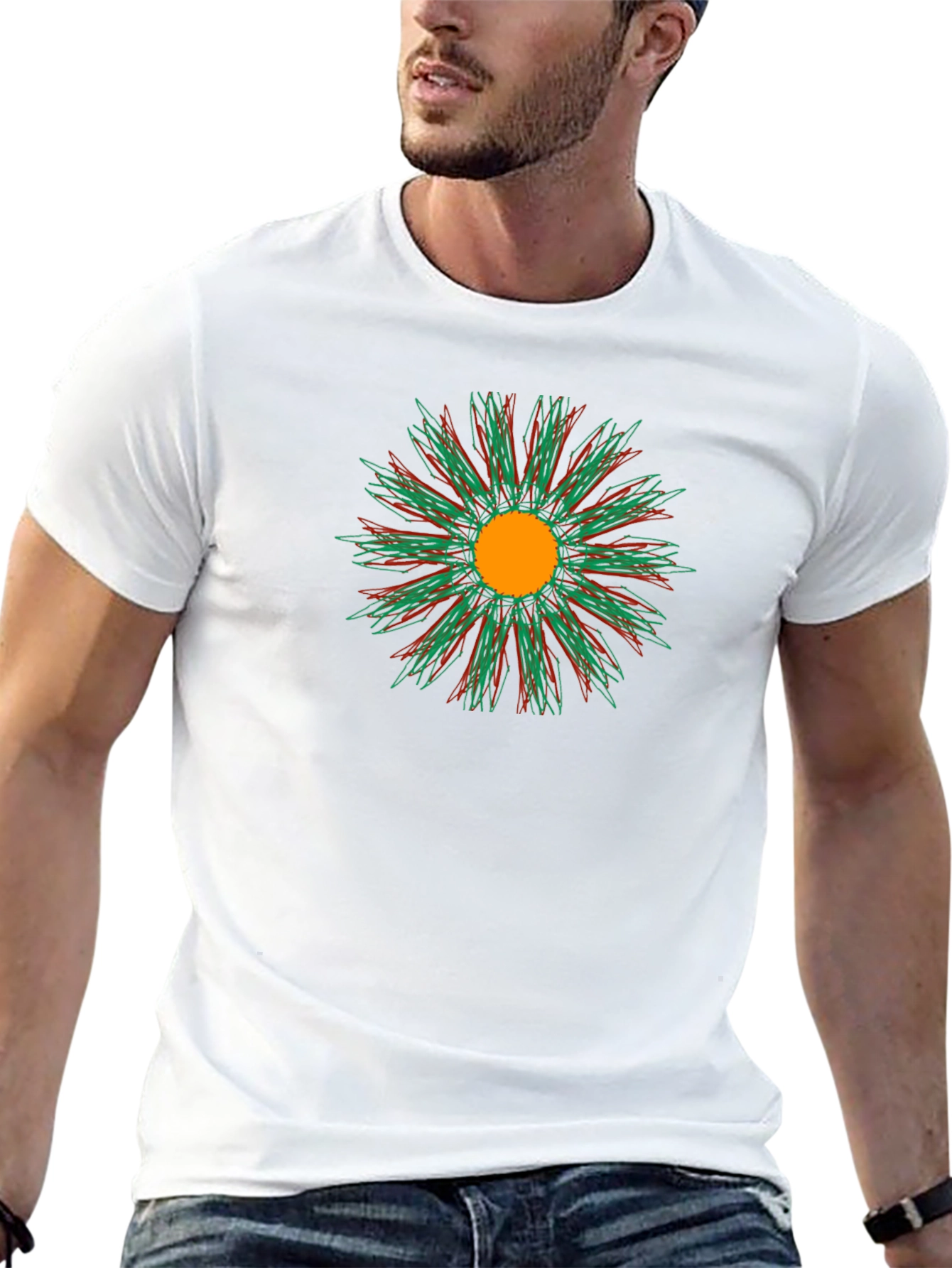 Abstract Floral Tee - Stylish Comfort