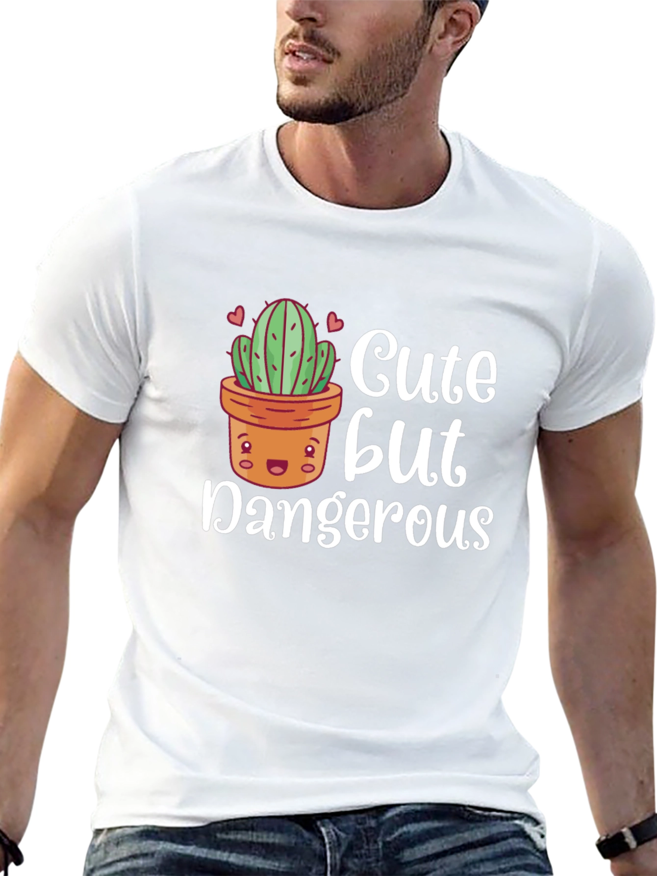Cute But Dangerous Cactus Graphic T-Shirt