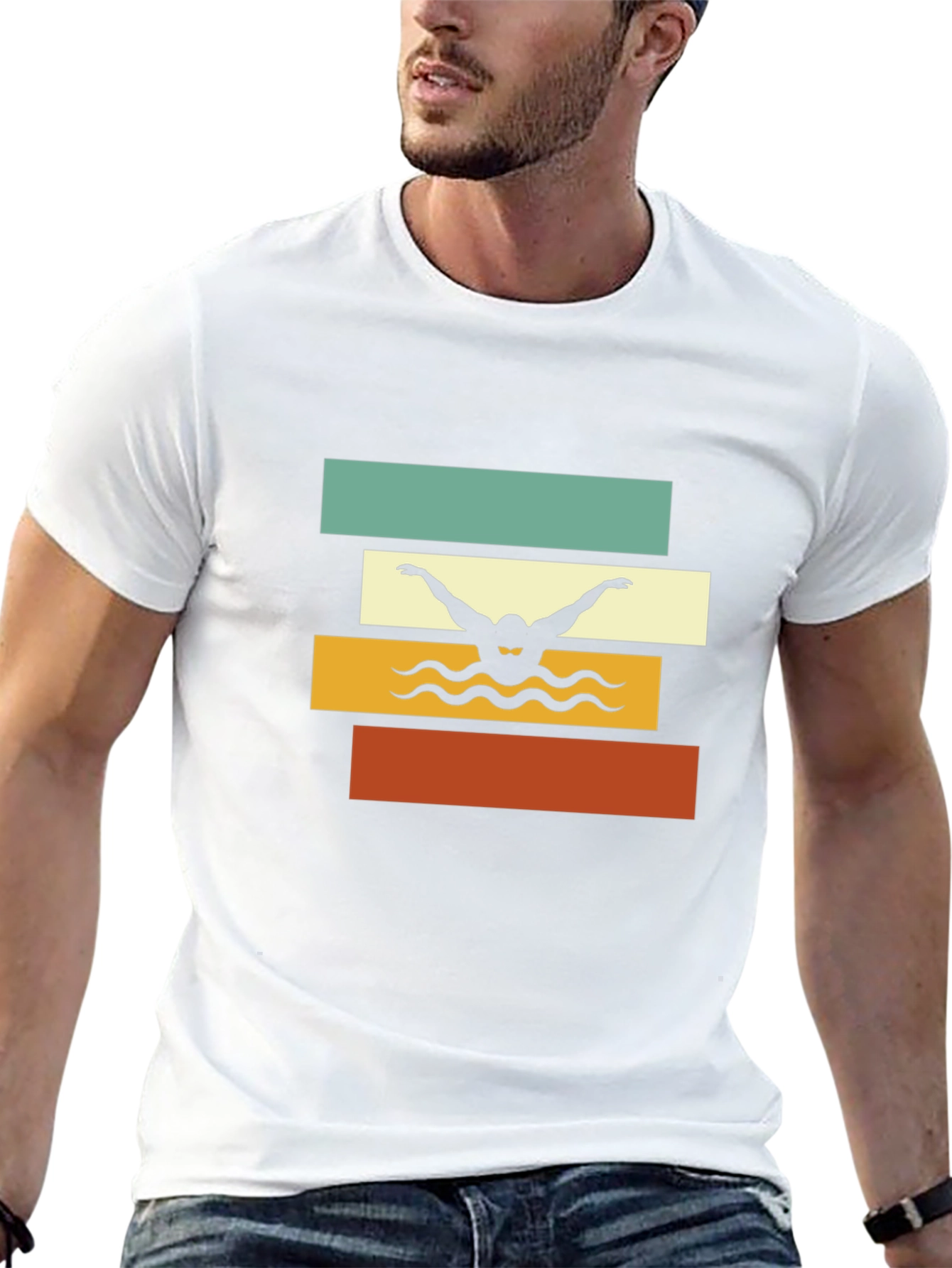 Retro Swimmer Graphic Tee - Stylish & Unique!