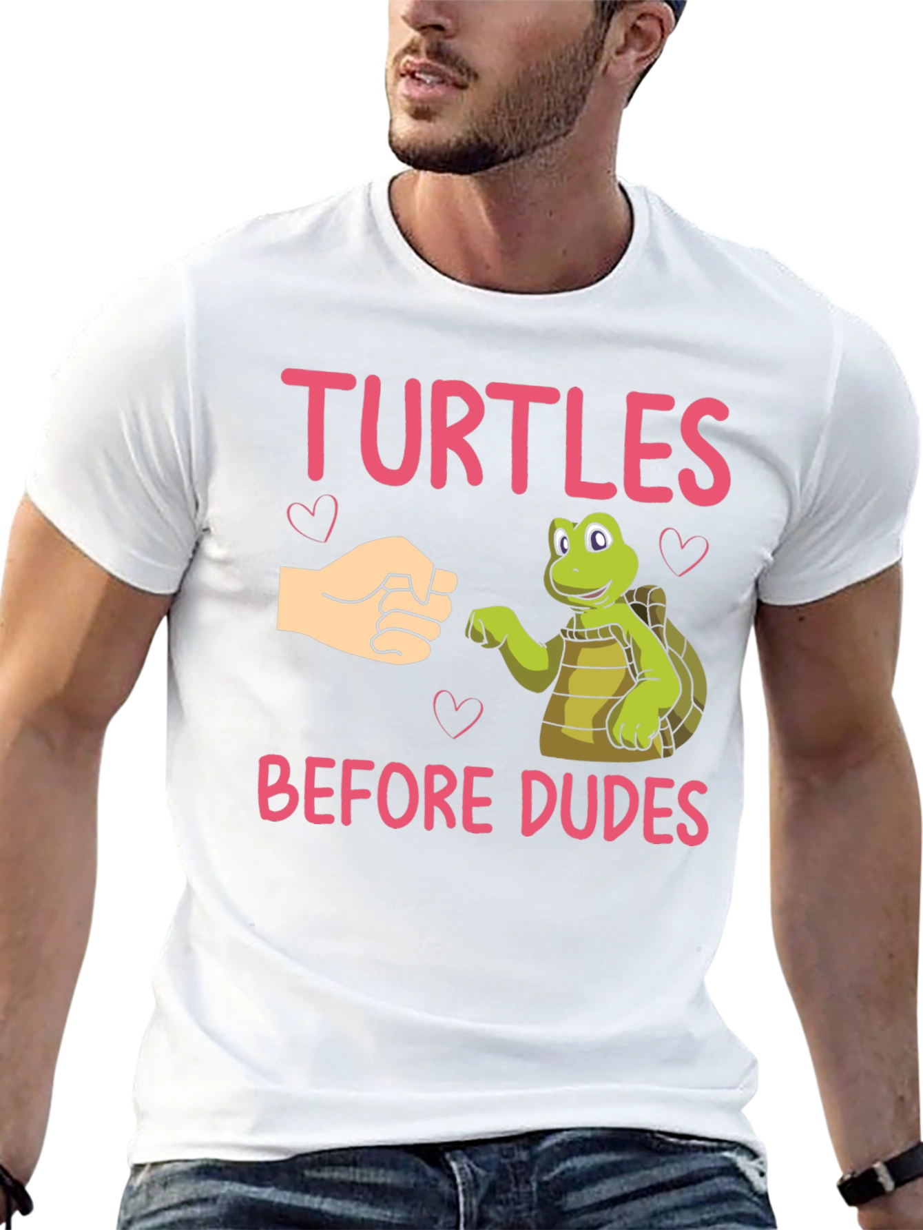 Turtles Before Dudes Black T-Shirt