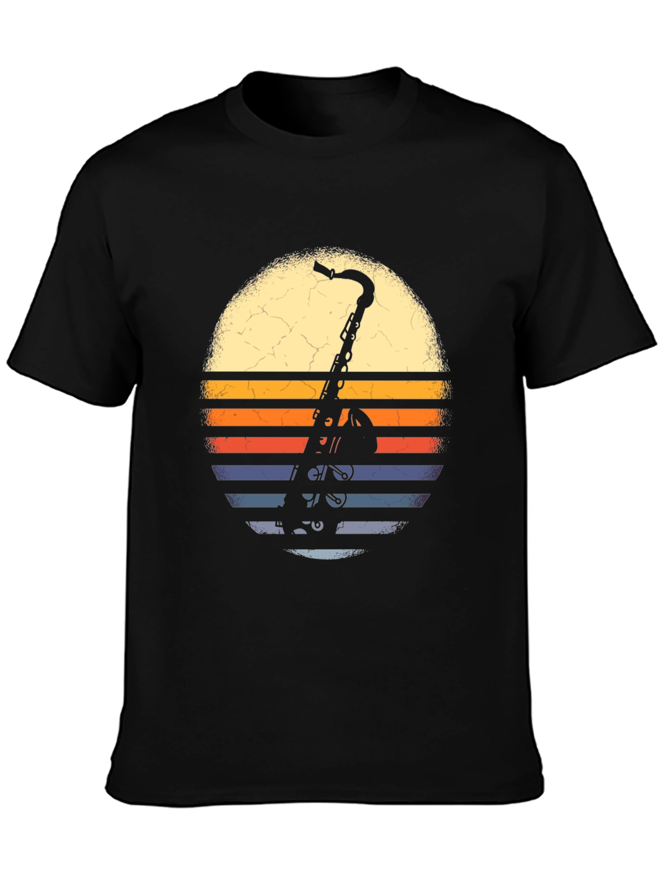 Saxophone Sunset Graphic T-Shirt
