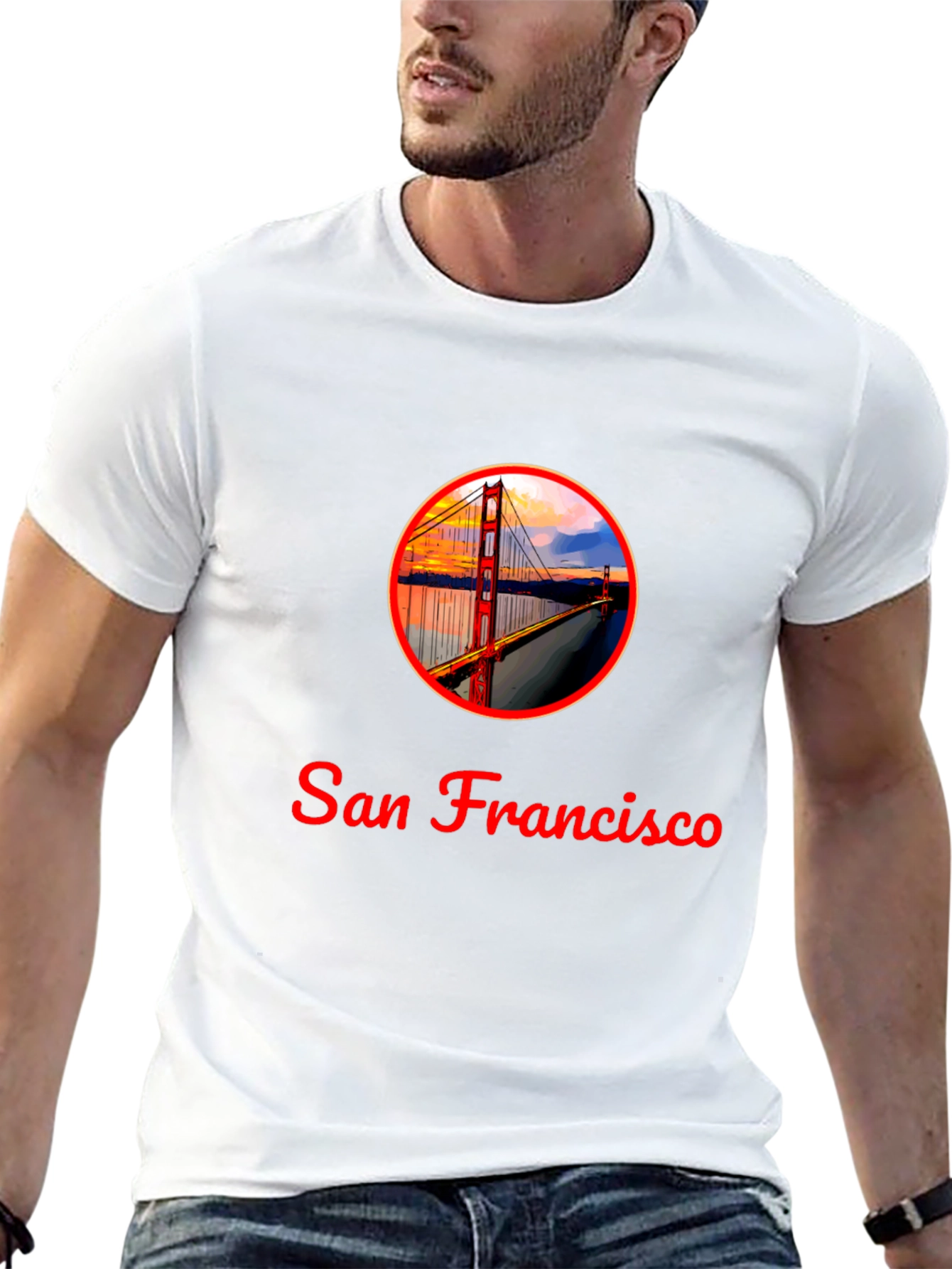 San Francisco Bridge Graphic T-Shirt - Black
