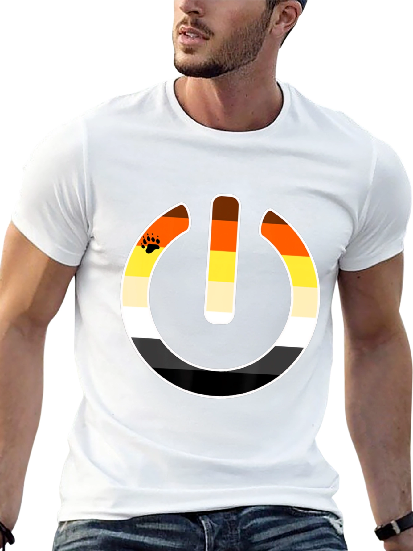 Bear Pride Power Symbol Graphic T-Shirt