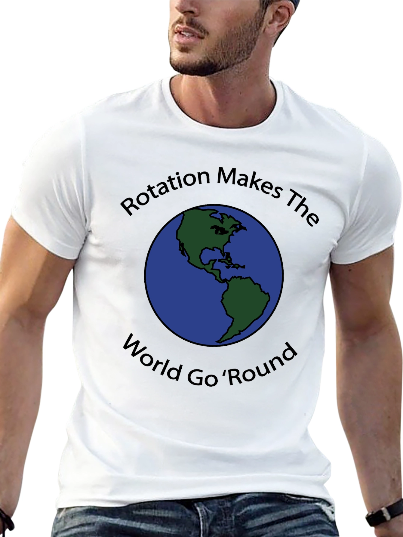 Rotation Makes the World Go Round Black T-Shirt