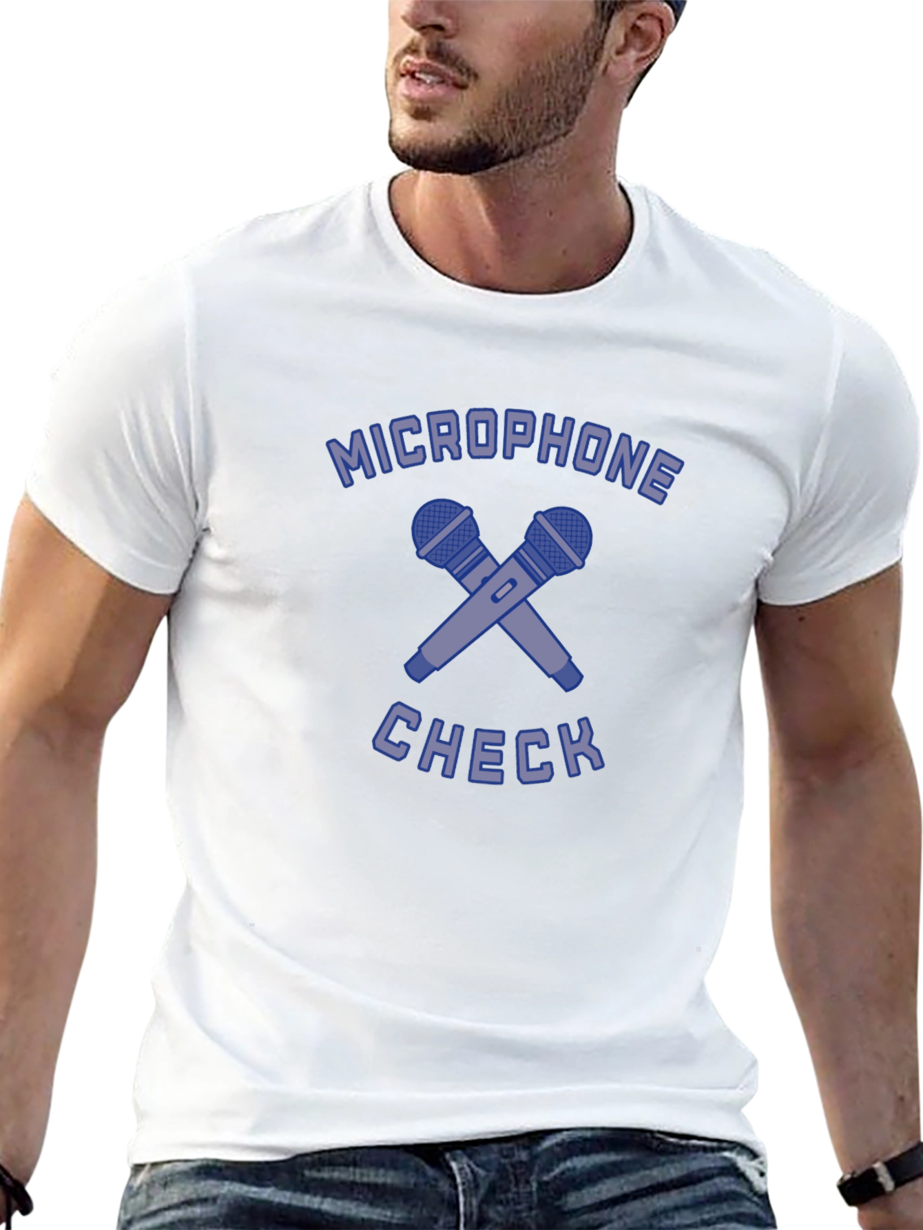 Microphone Check Graphic T-Shirt