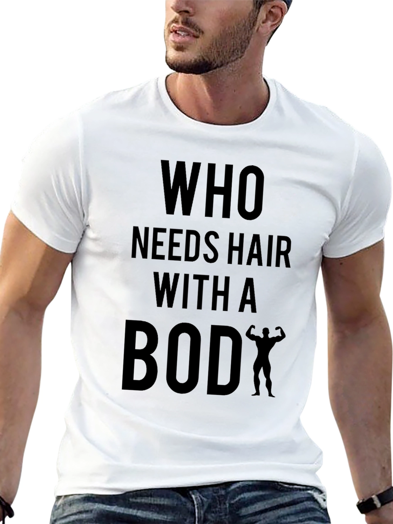 Humorous Baldness Bodybuilder T-Shirt