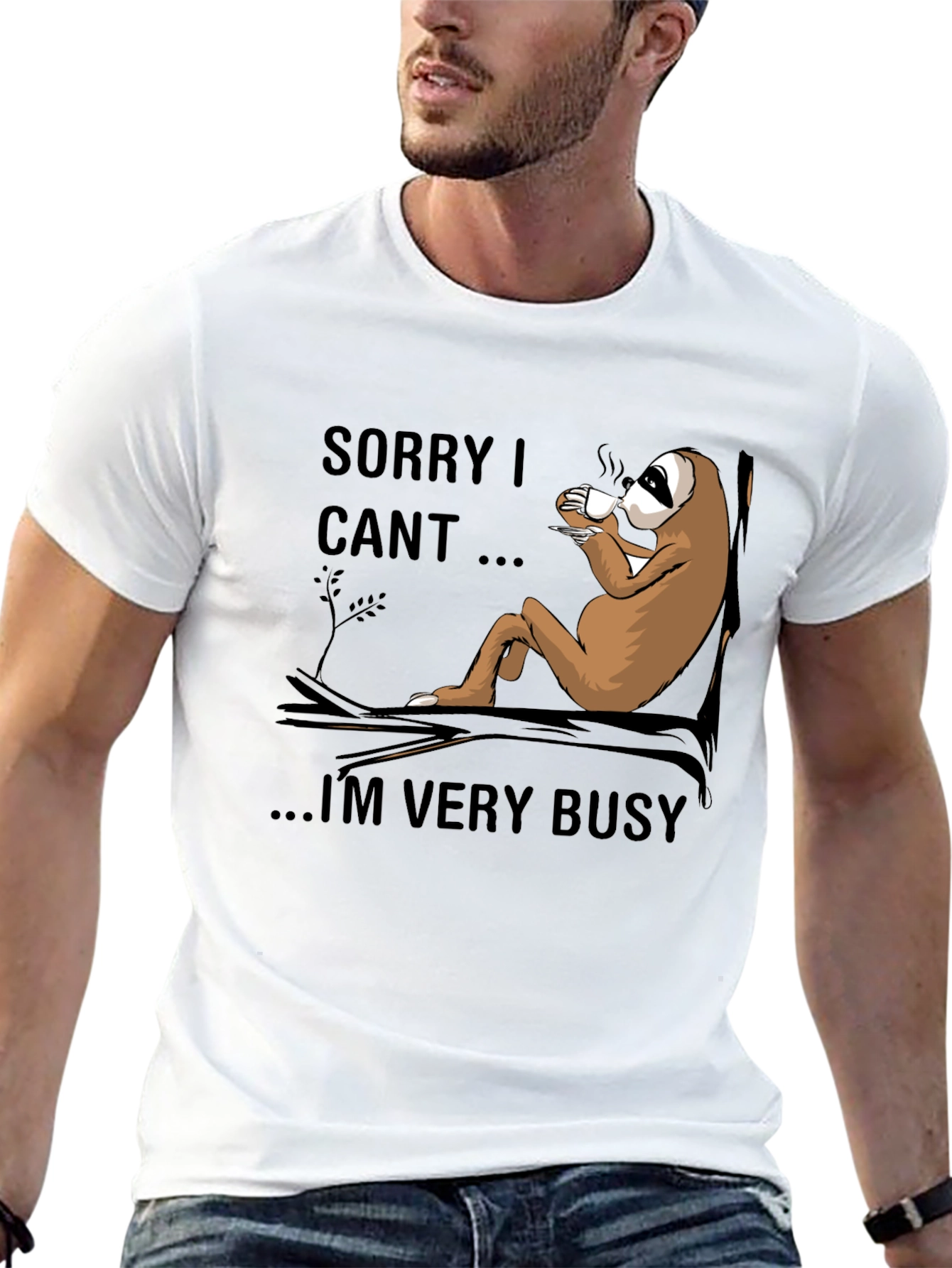 Sorry I Cant Sloth T-Shirt - Relaxed Style