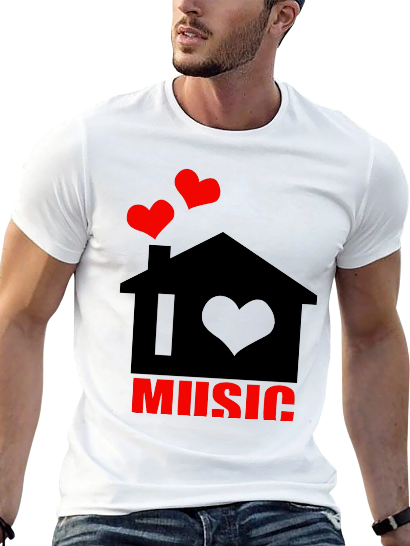 I Love Music House Graphic Tee