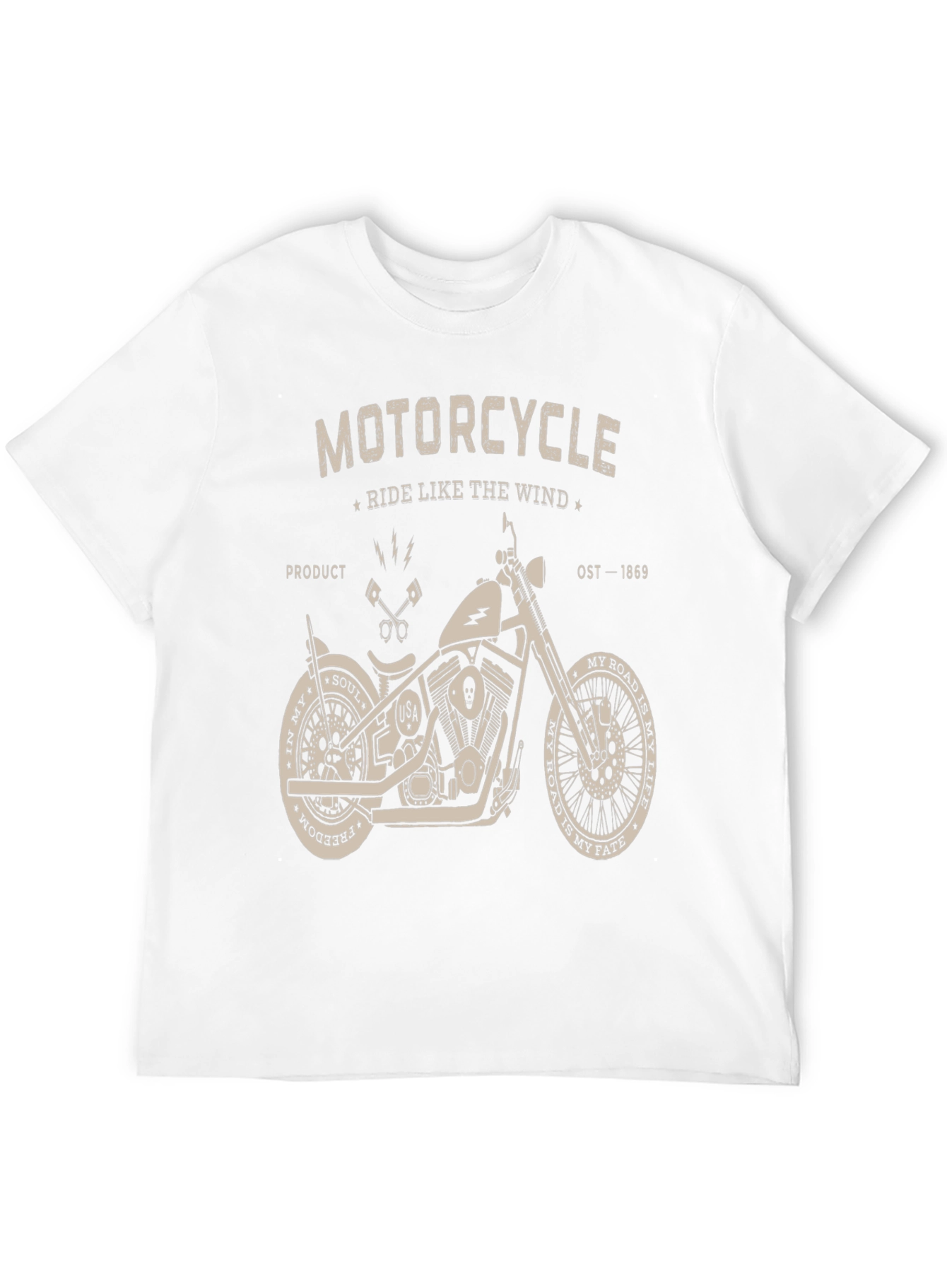 Motorcycle Ride Like The Wind Graphic T-Shirt