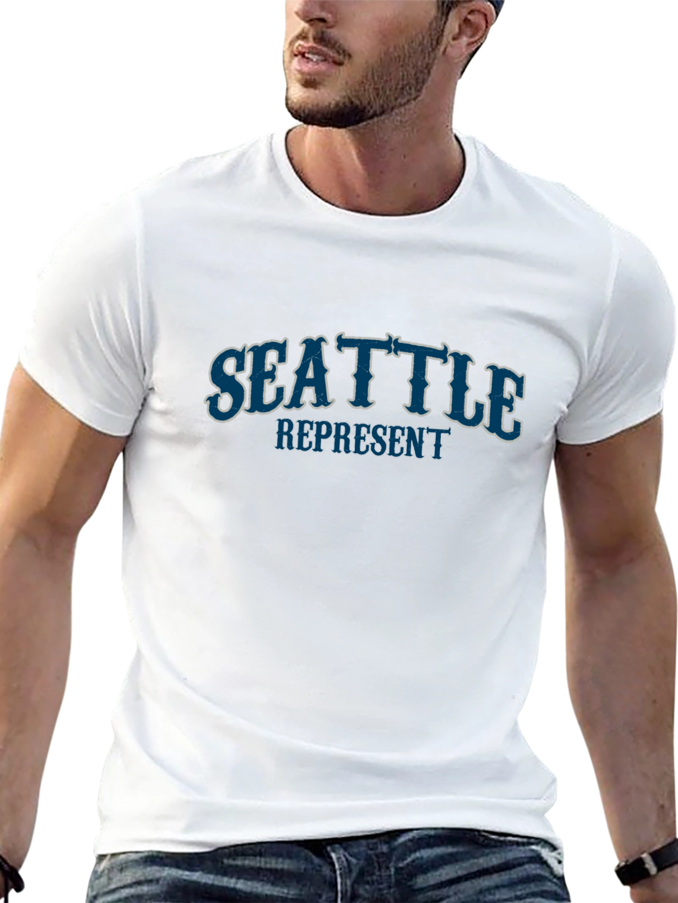 Seattle Represent Graphic T-Shirt - Black