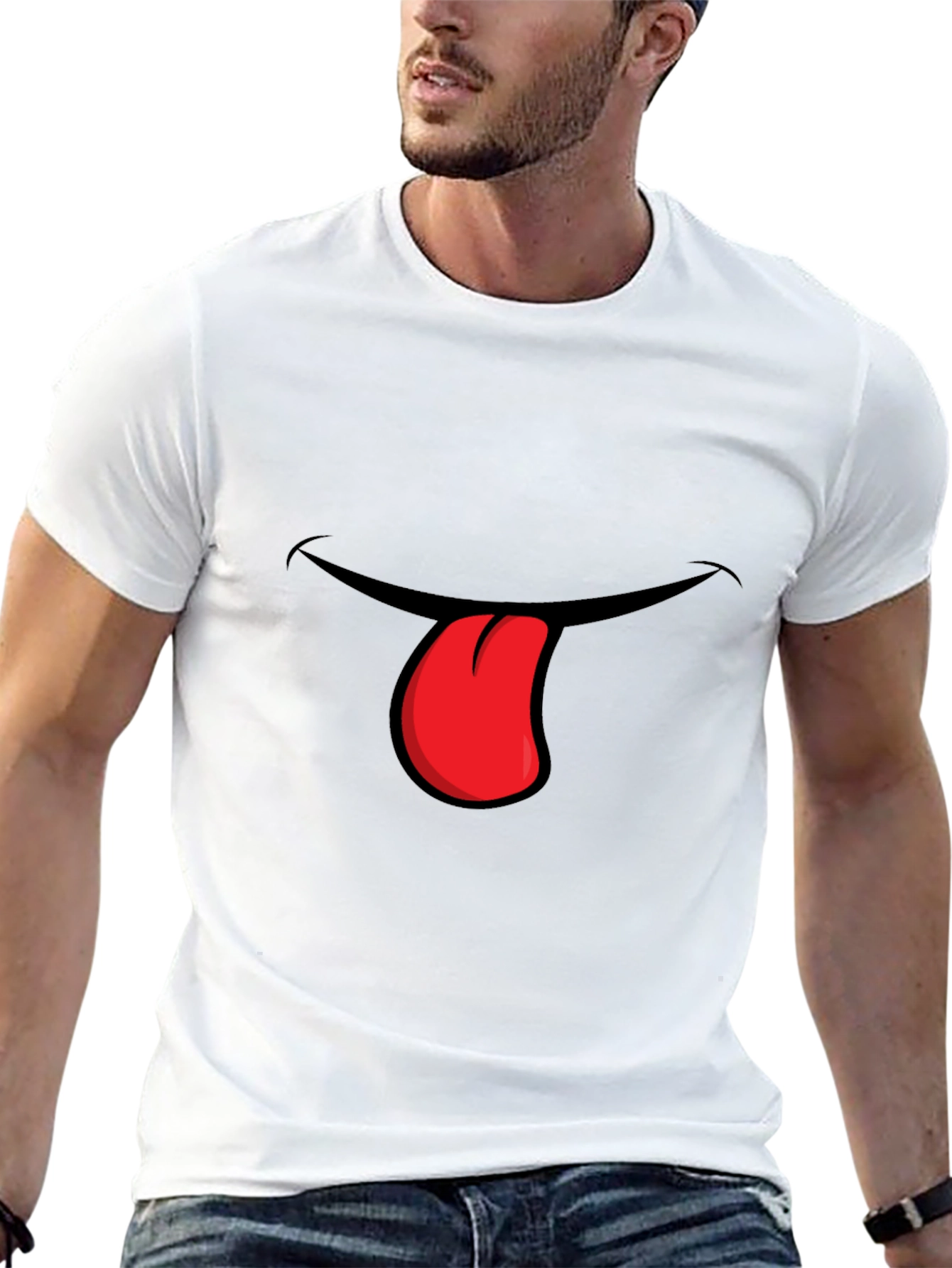 Funny Tongue Out Graphic T-Shirt
