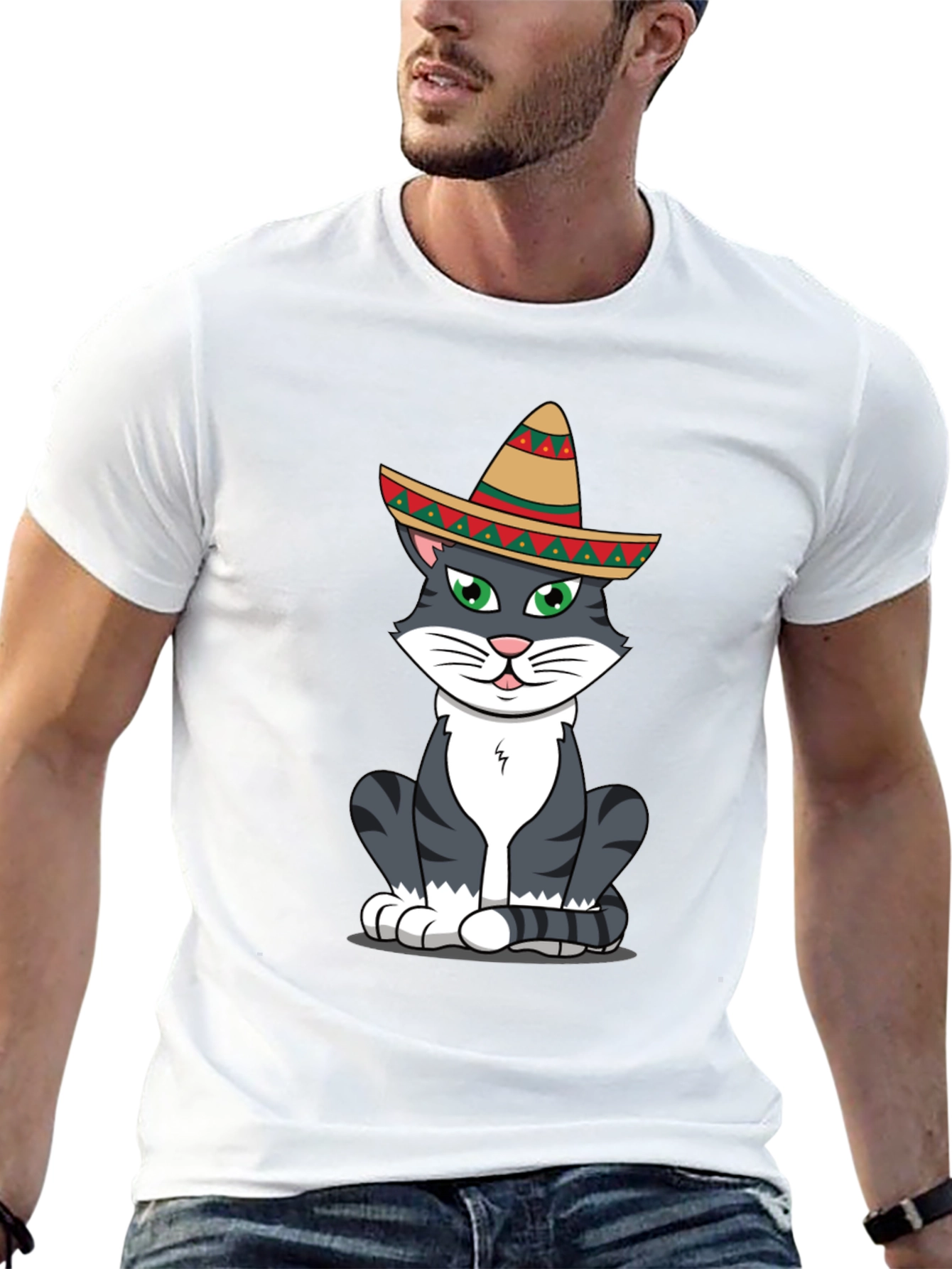 Cat in Sombrero Graphic Tee