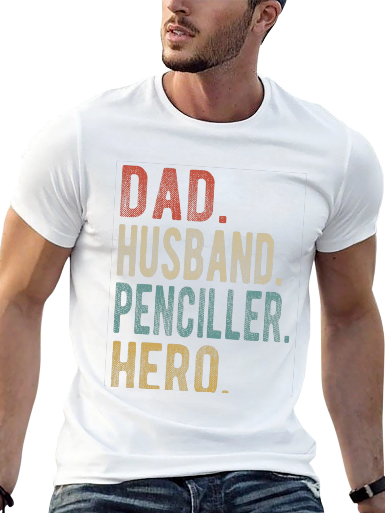 Dad Husband Penciller Hero T-Shirt