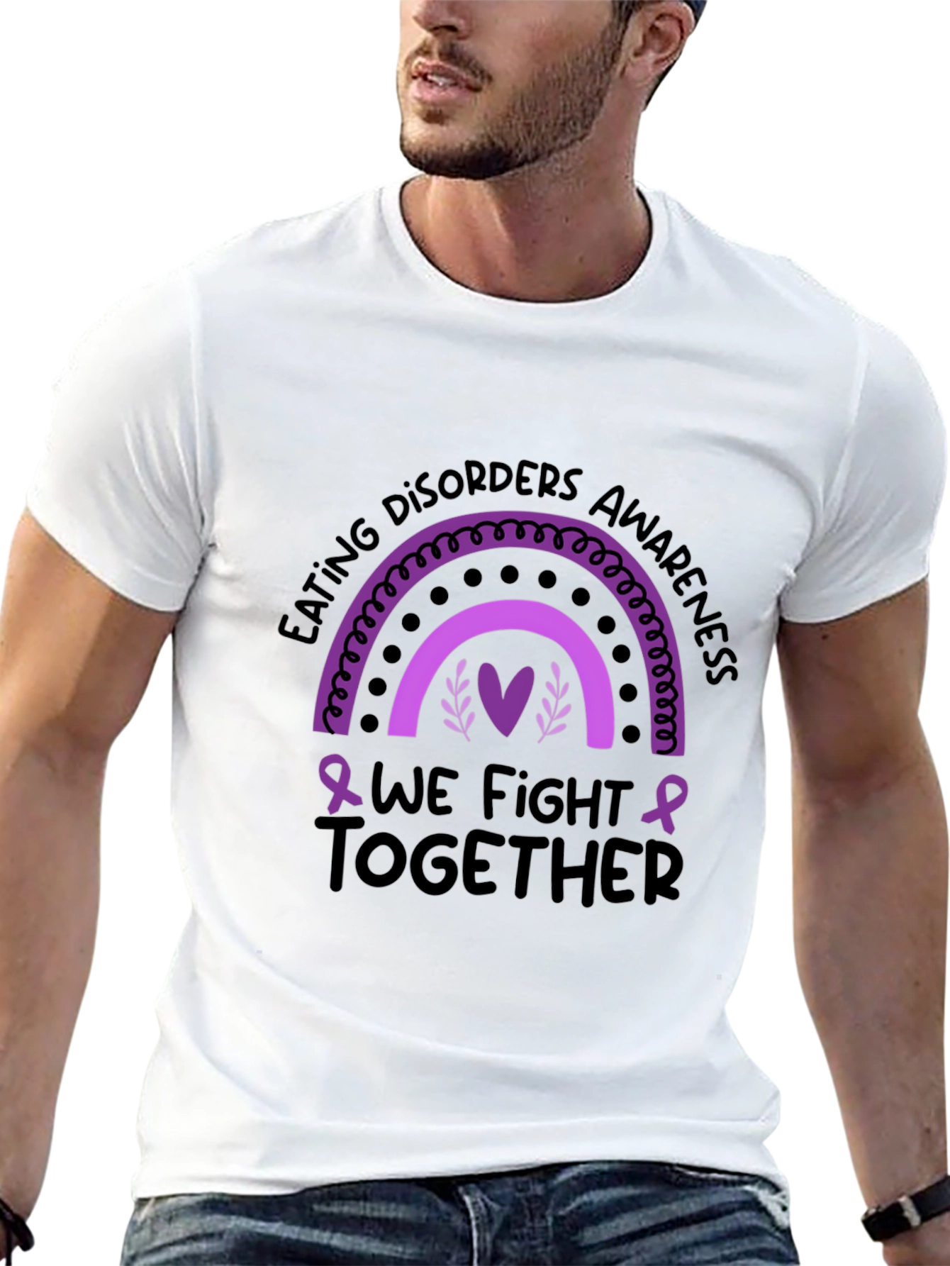 Eating Disorders Awareness T-Shirt - We Fight Together