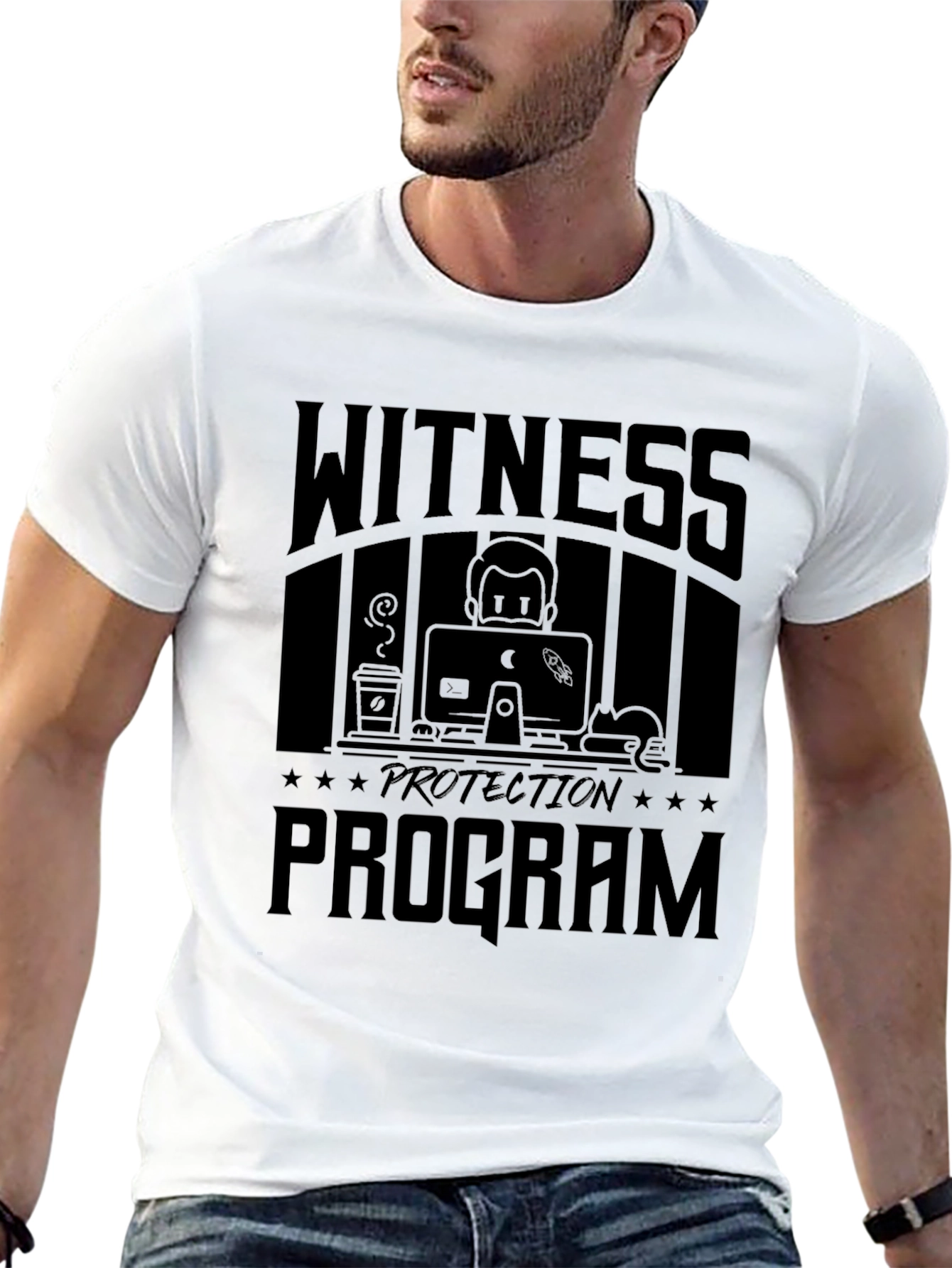 Witness Protection Program Black Graphic T-Shirt