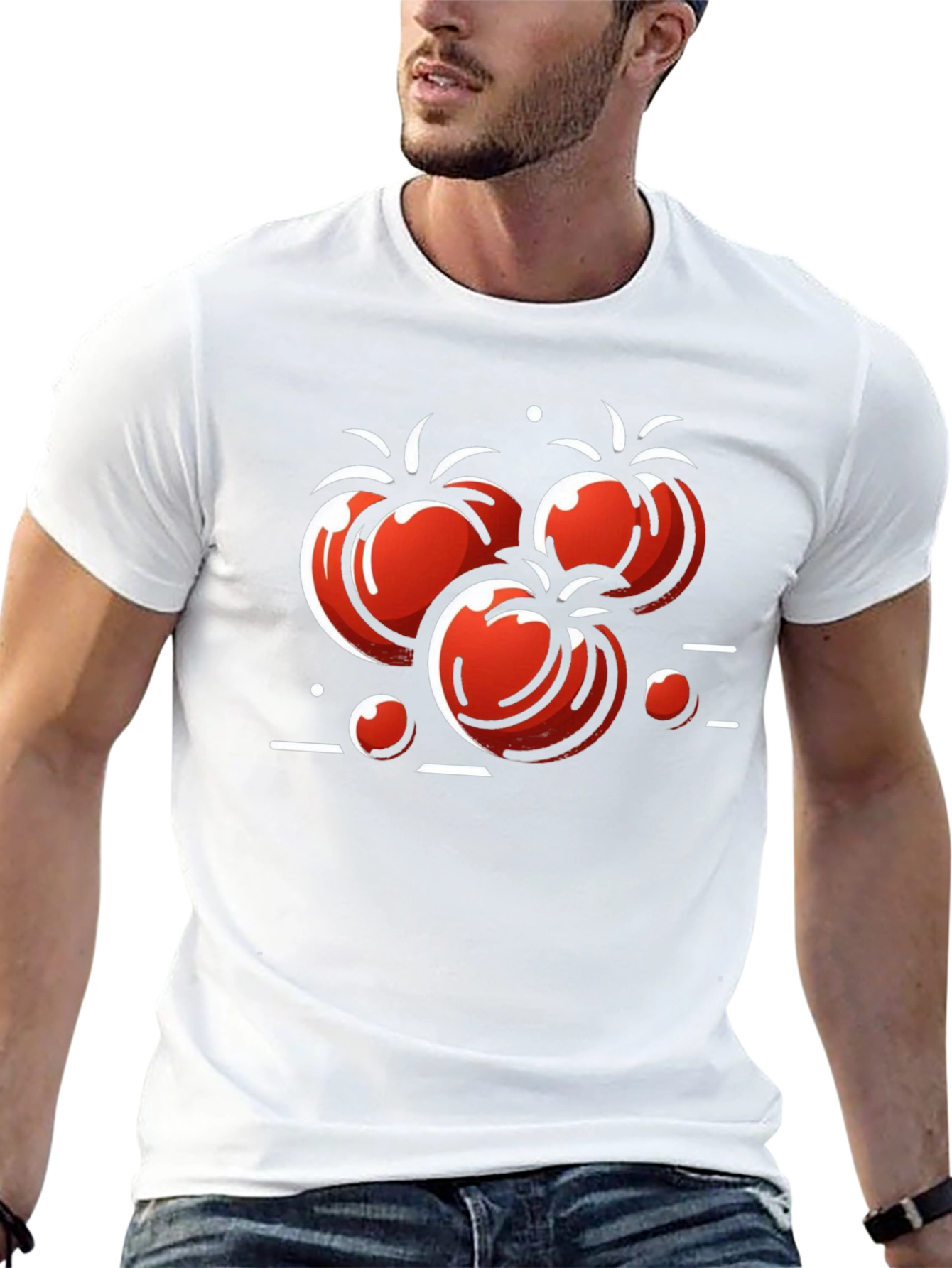 Tomato Graphic Print Black T-Shirt