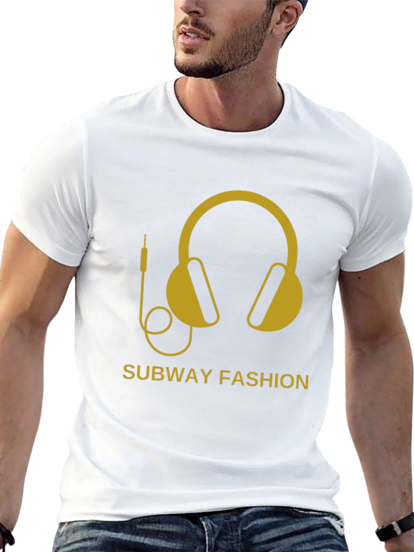 Subway Fashion Headphones Graphic Tee