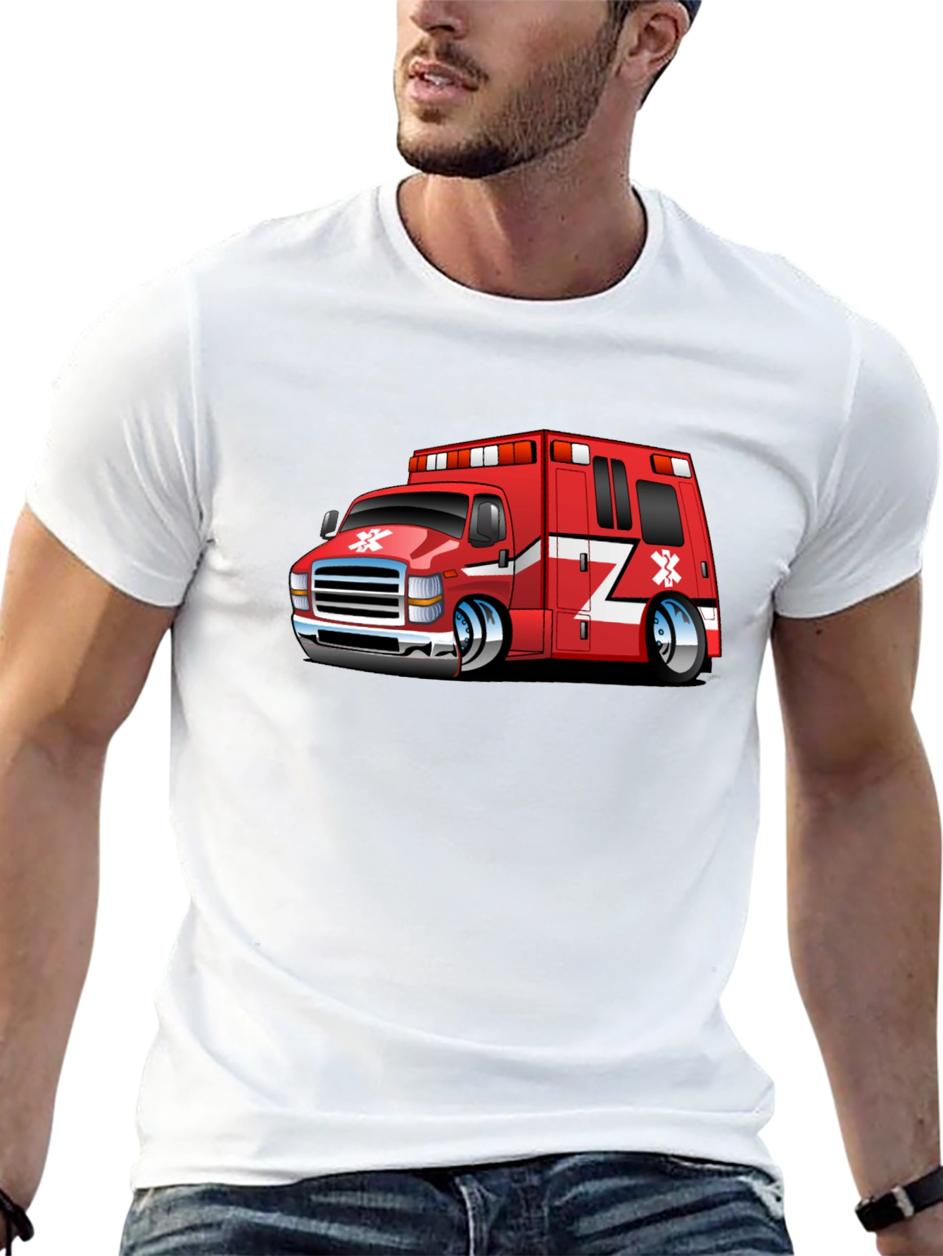 Cartoon Ambulance Graphic Tee