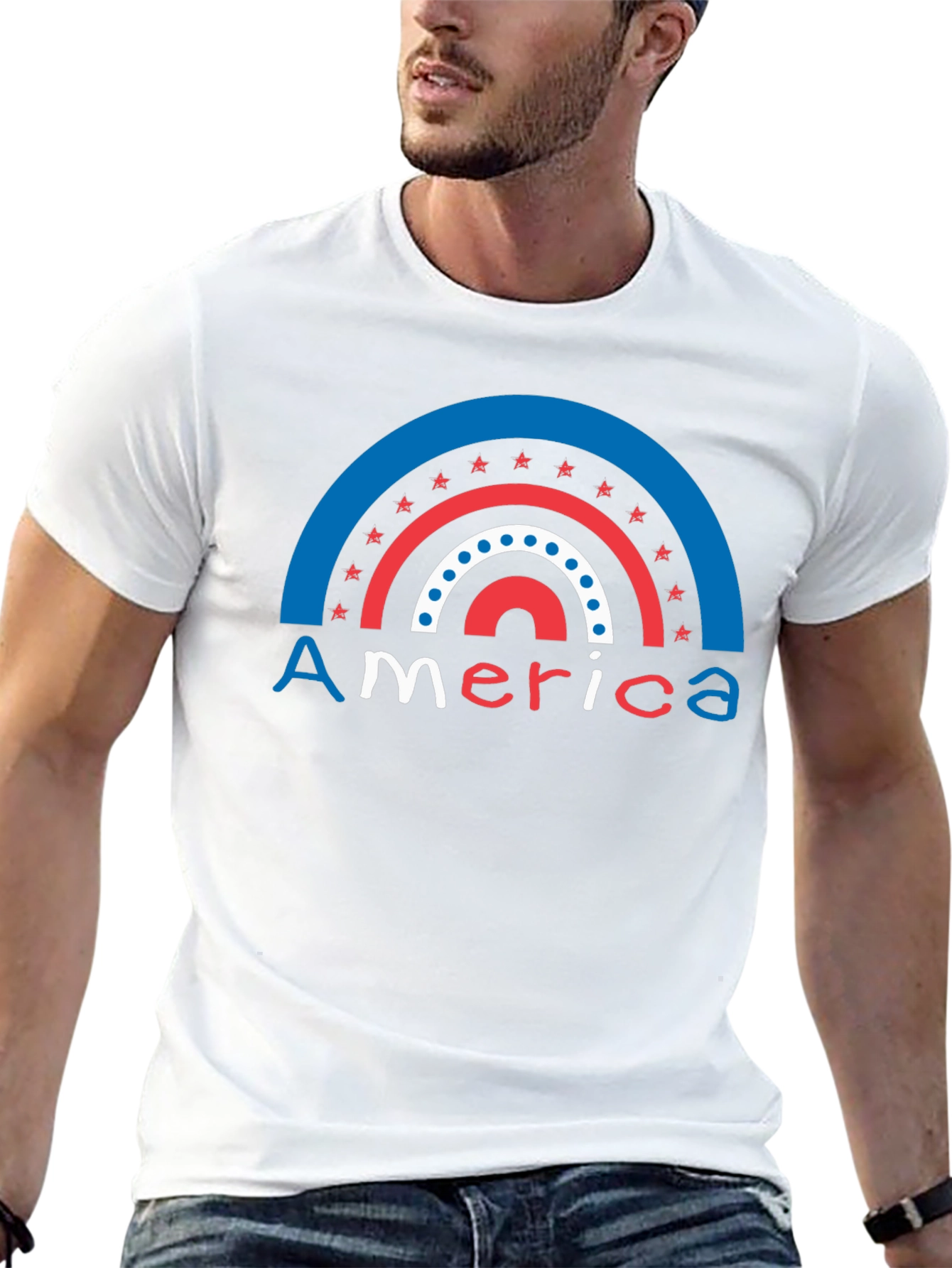 Patriotic Rainbow America T-Shirt