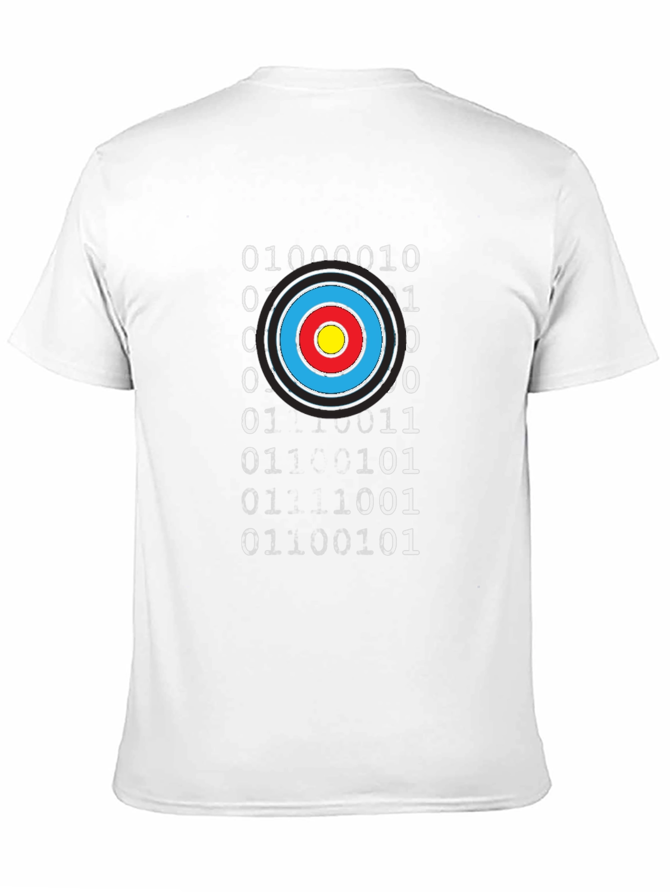 Binary Code Target Graphic Tee - Black