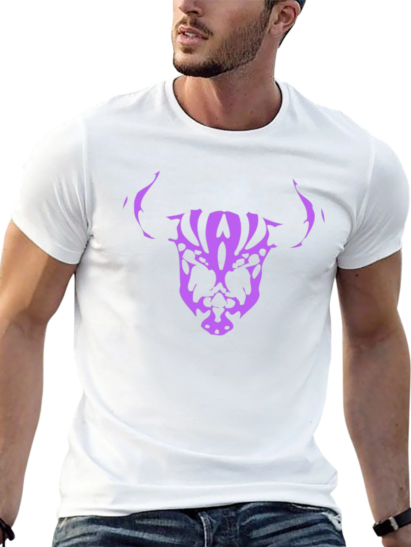 Bull Skull Graphic Tee - Black