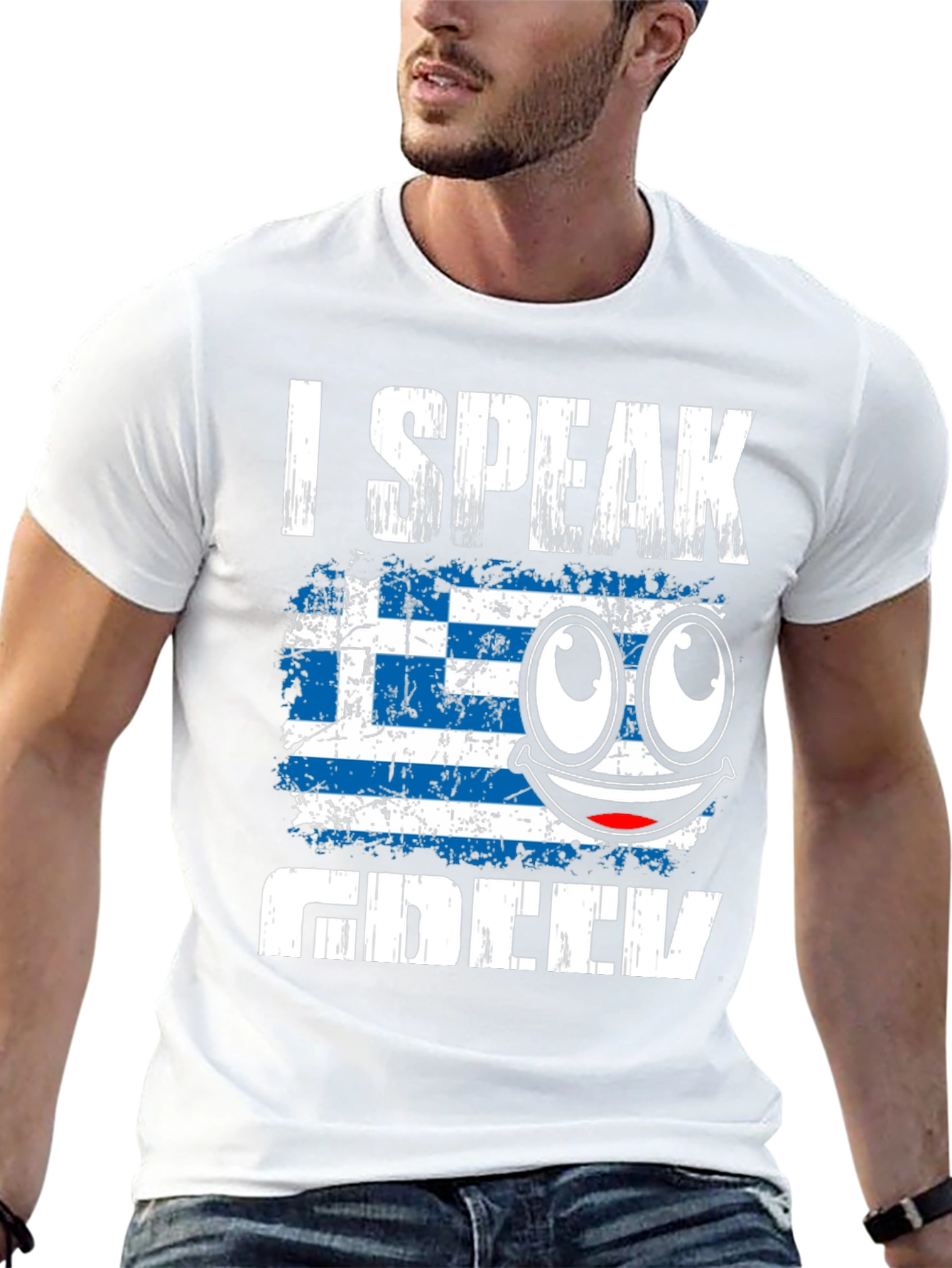 I Speak Greek Flag Humor T-Shirt