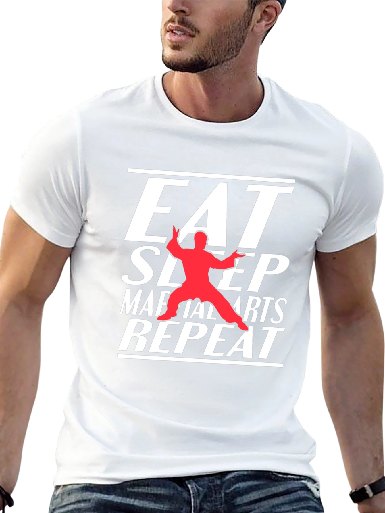 Eat Sleep Martial Arts Repeat Black T-Shirt