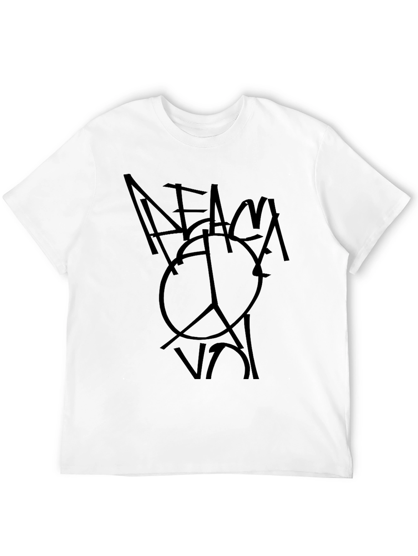 Peace Out Black Graphic T-Shirt