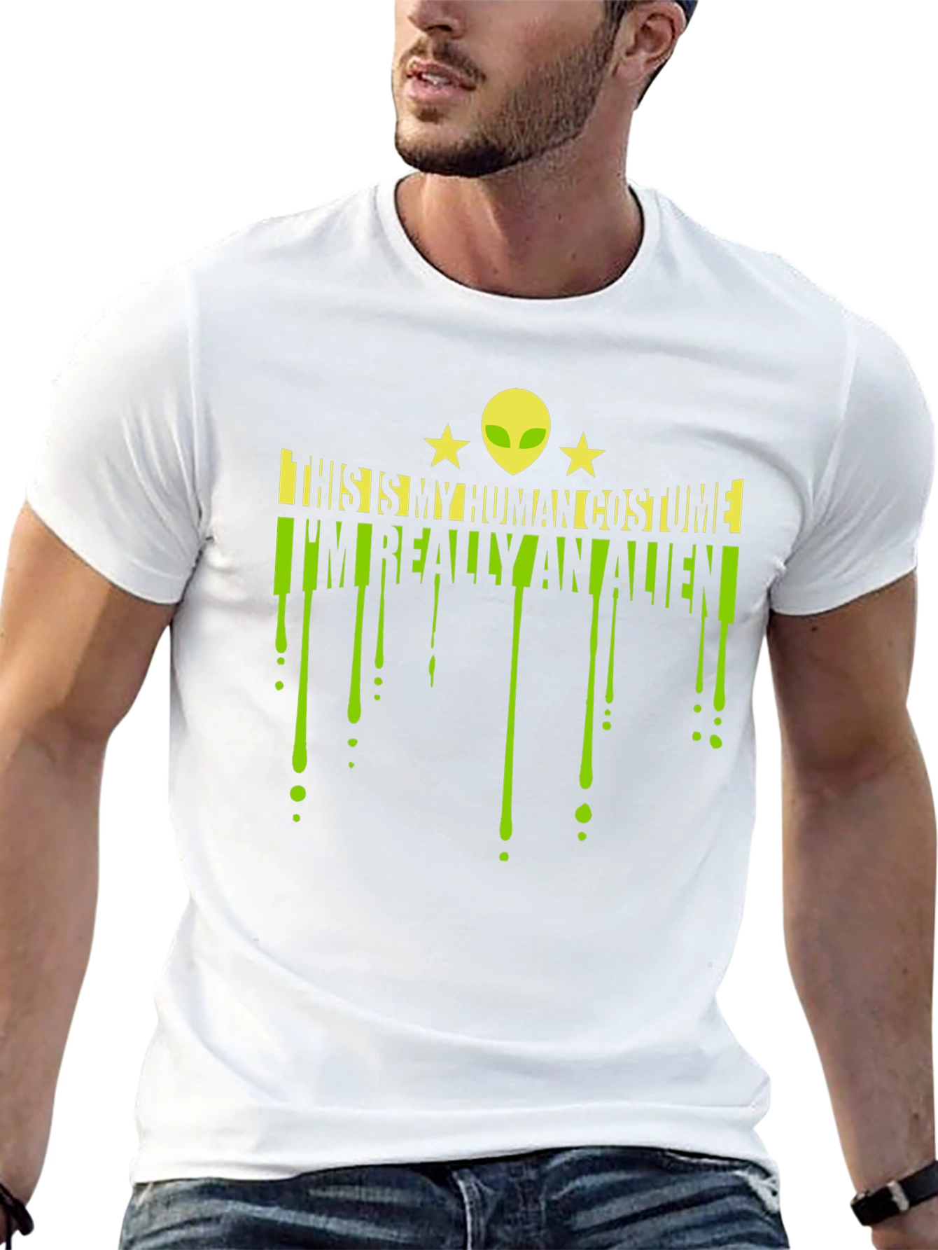 Alien Costume T-Shirt - Funny Halloween Graphic Tee