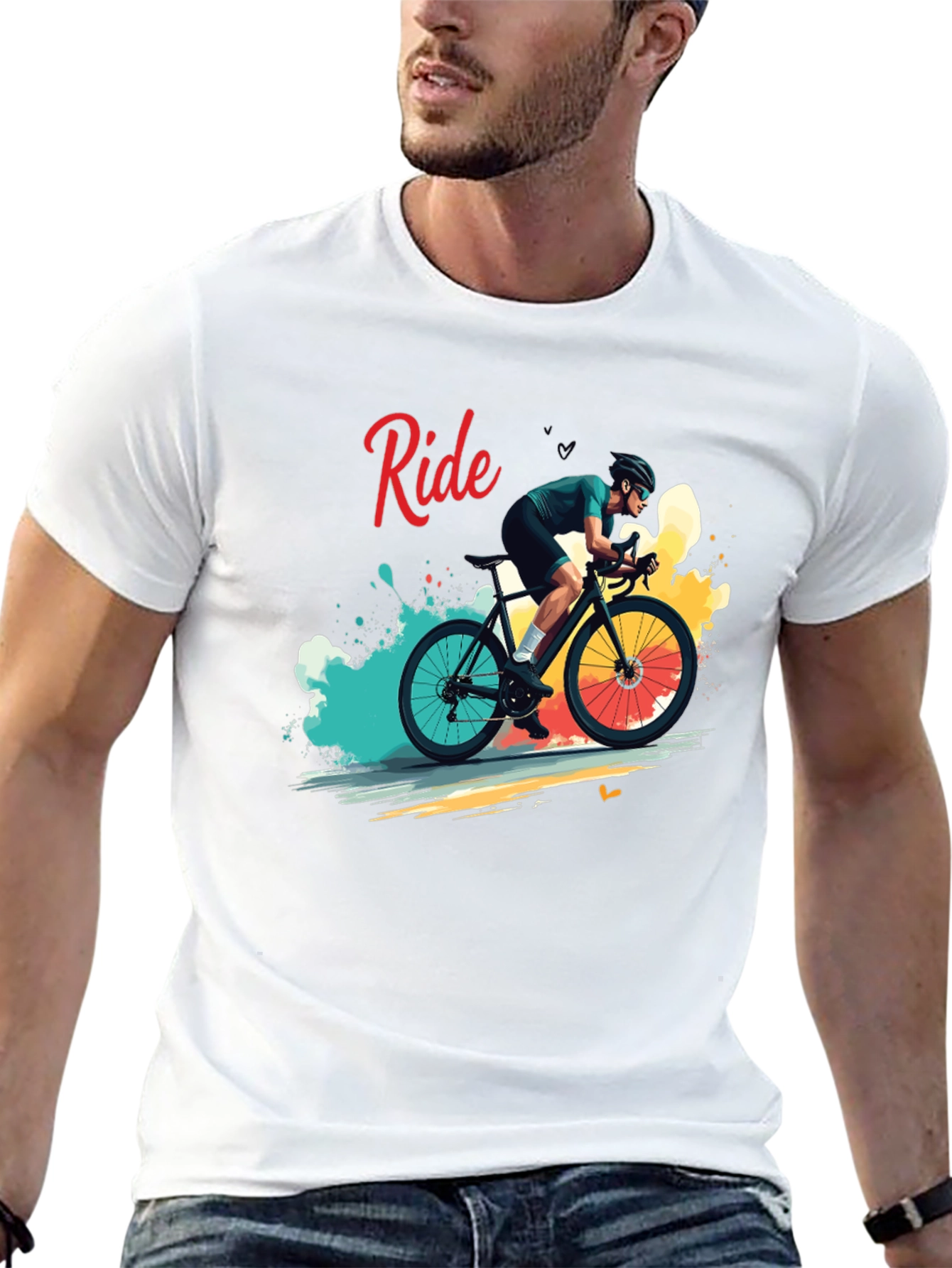 Ride Bike Graphic T-Shirt - Cycling Enthusiast Apparel