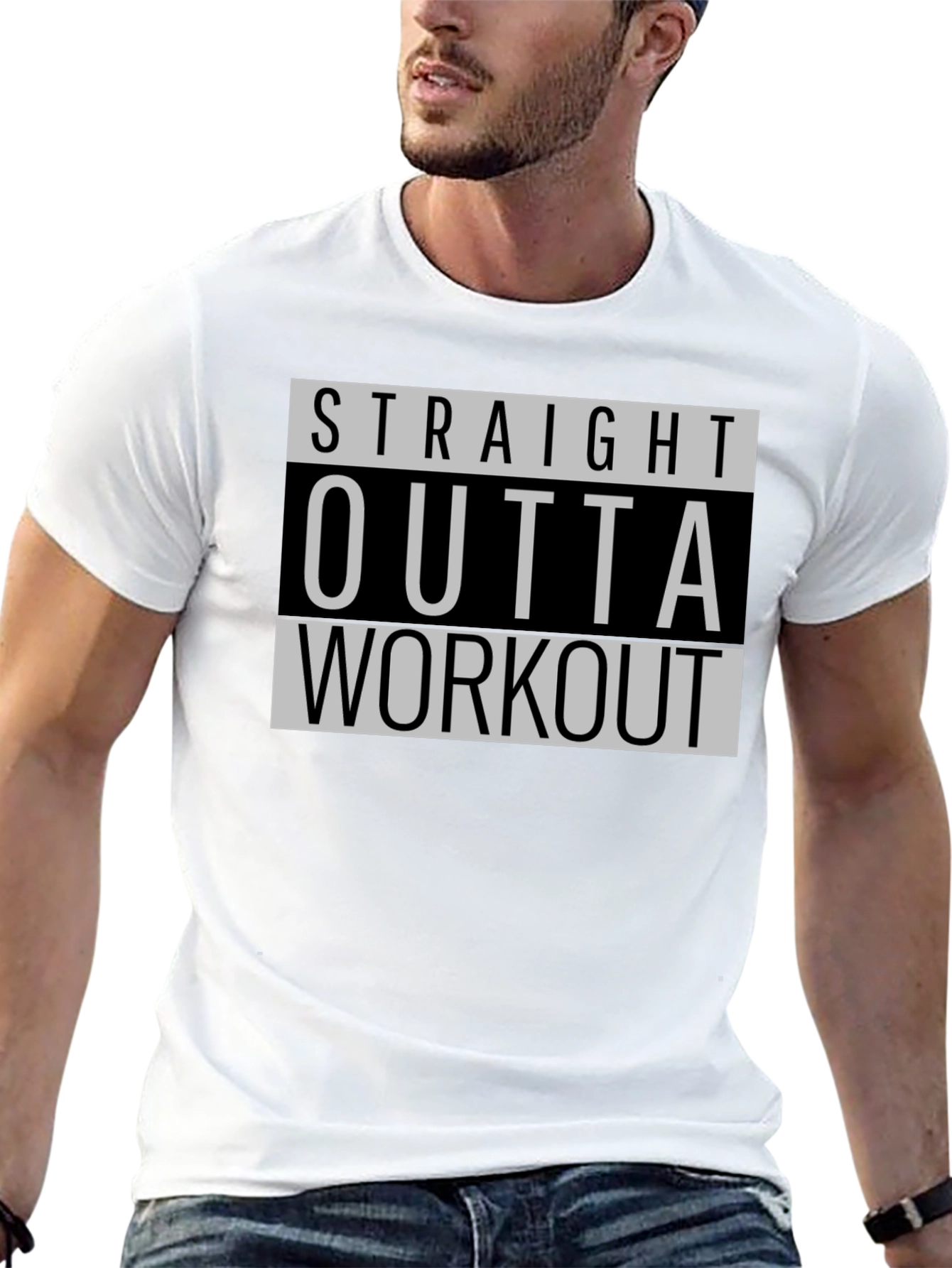 Straight Outta Workout Black T-Shirt