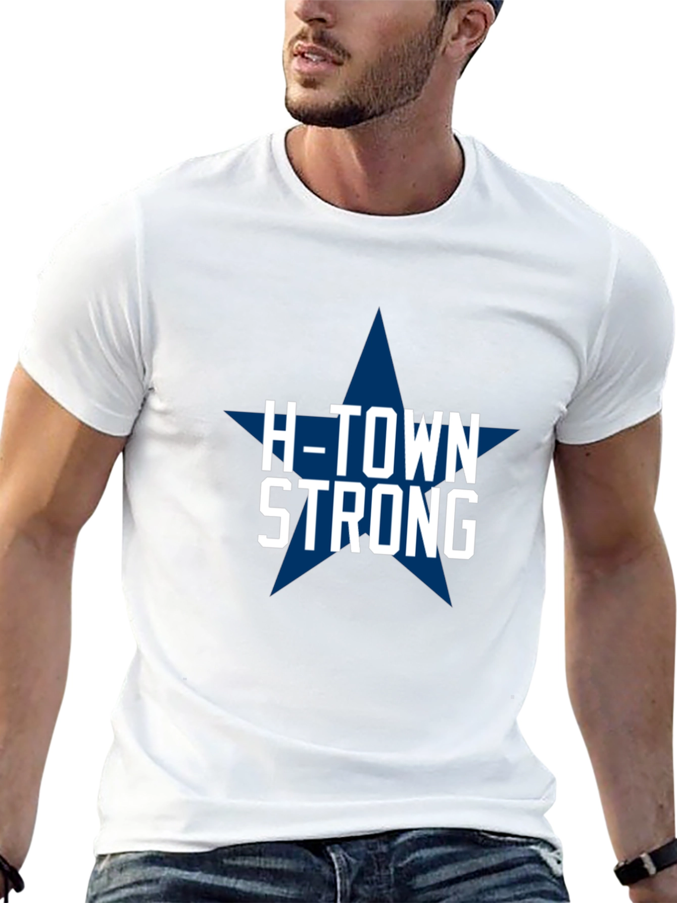 H-Town Strong Star Graphic Tee - Black