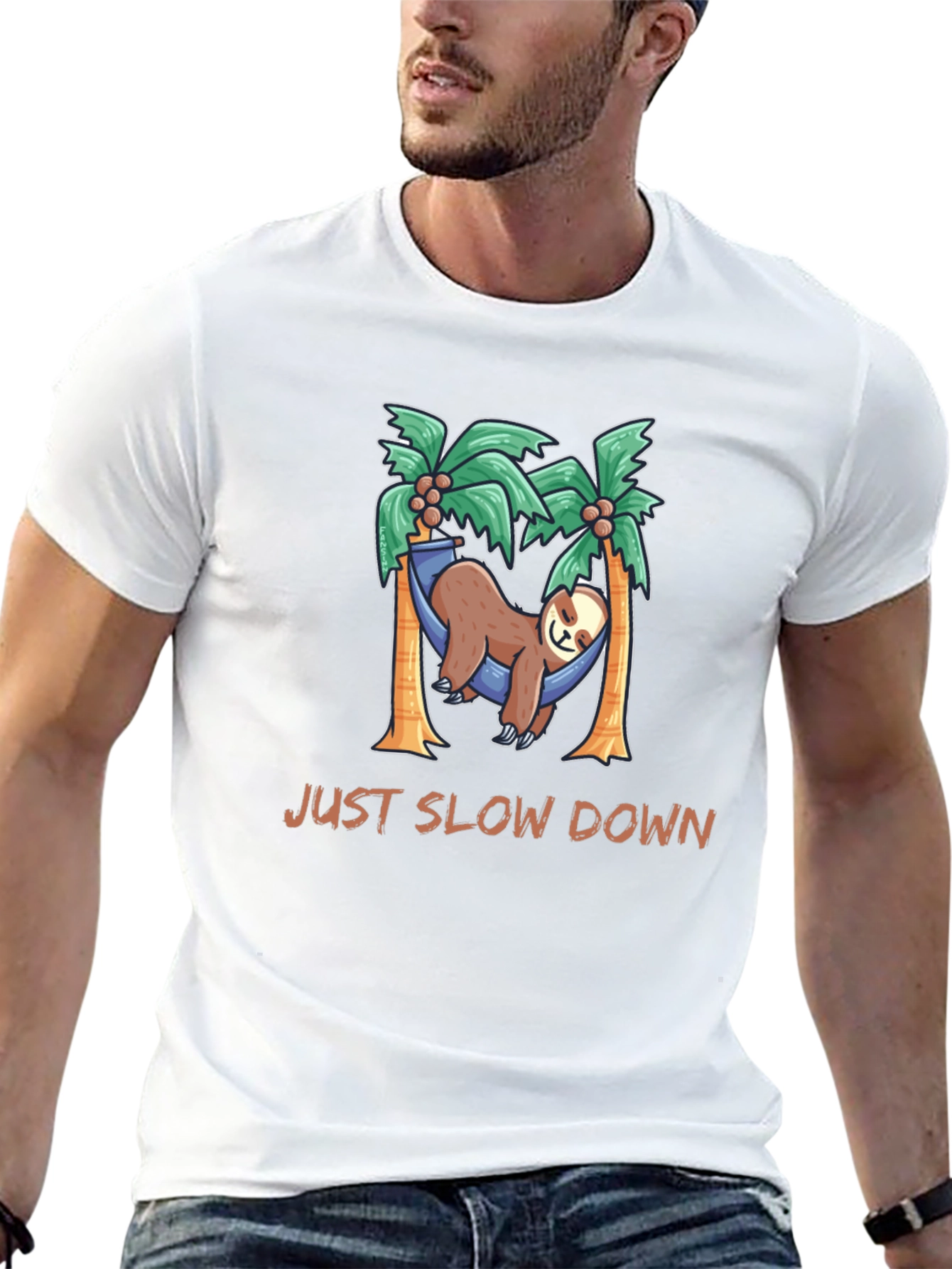 Relaxed Sloth Hammock T-Shirt - Just Slow Down Tee