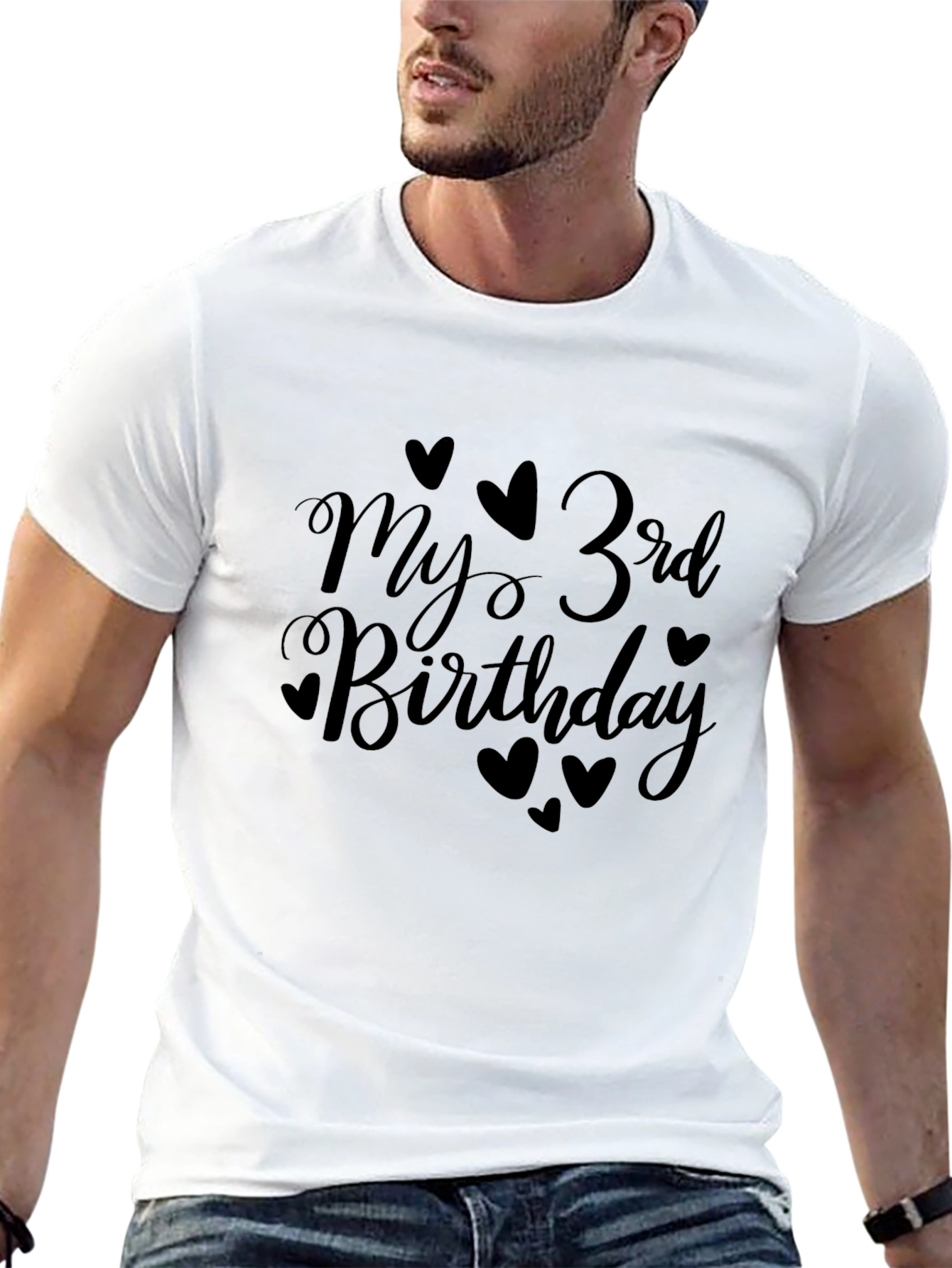 My 3rd Birthday Black T-Shirt