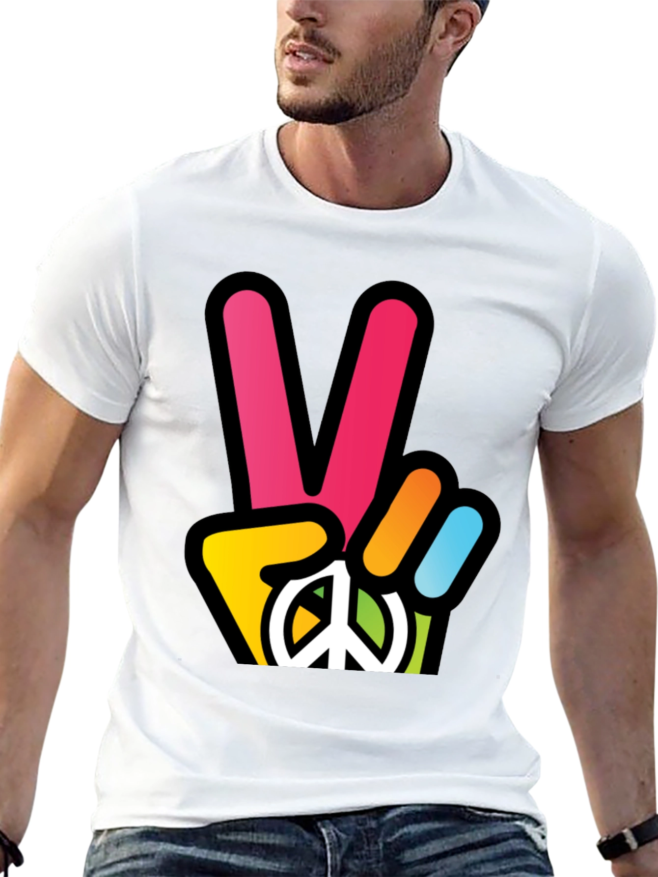 Peace Sign T-Shirt - Retro Style