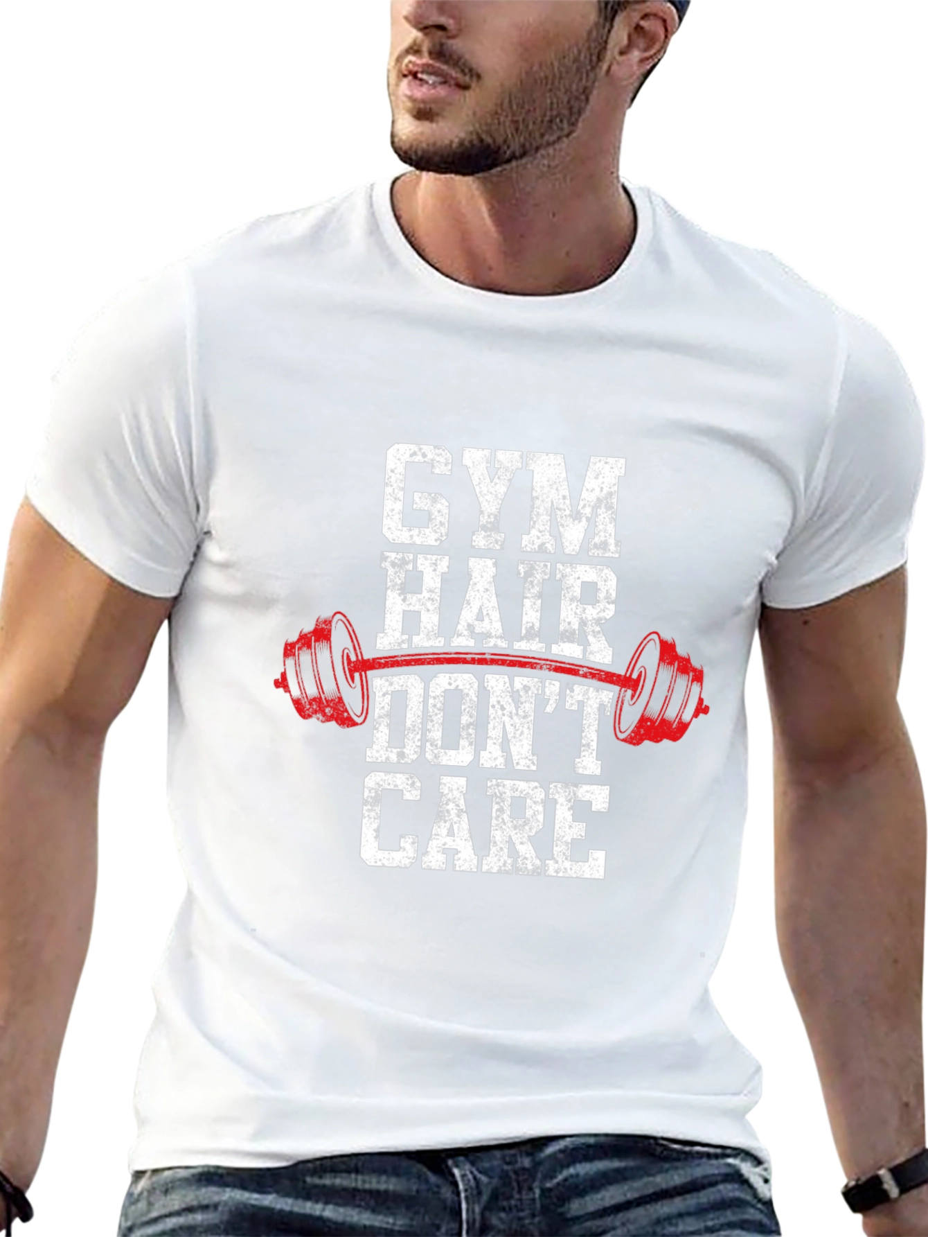 Gym Hair Dont Care Graphic Tee - Fitness Apparel