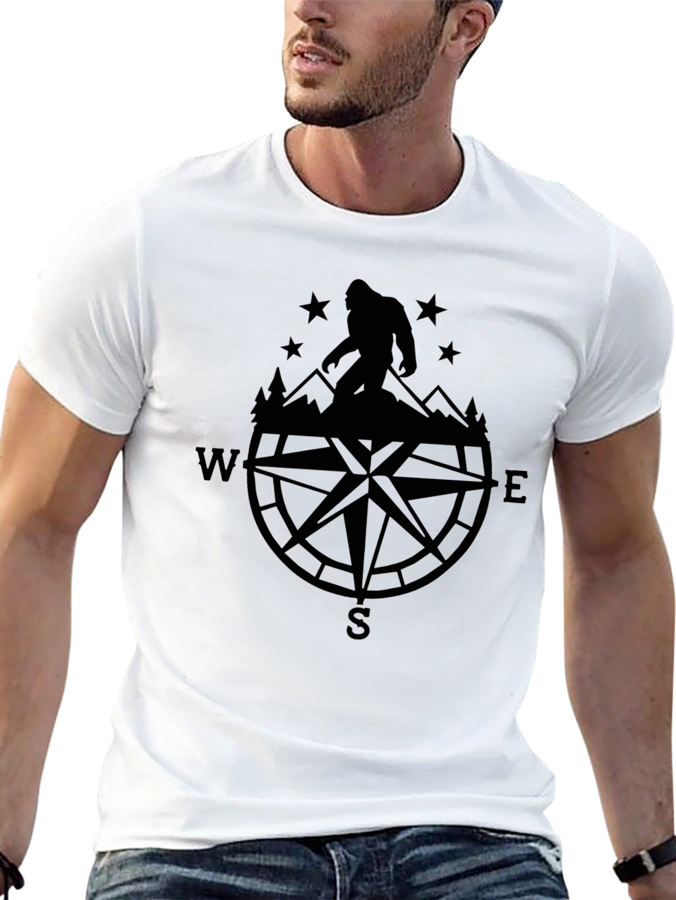 Bigfoot Compass Graphic Tee - Adventure Awaits!