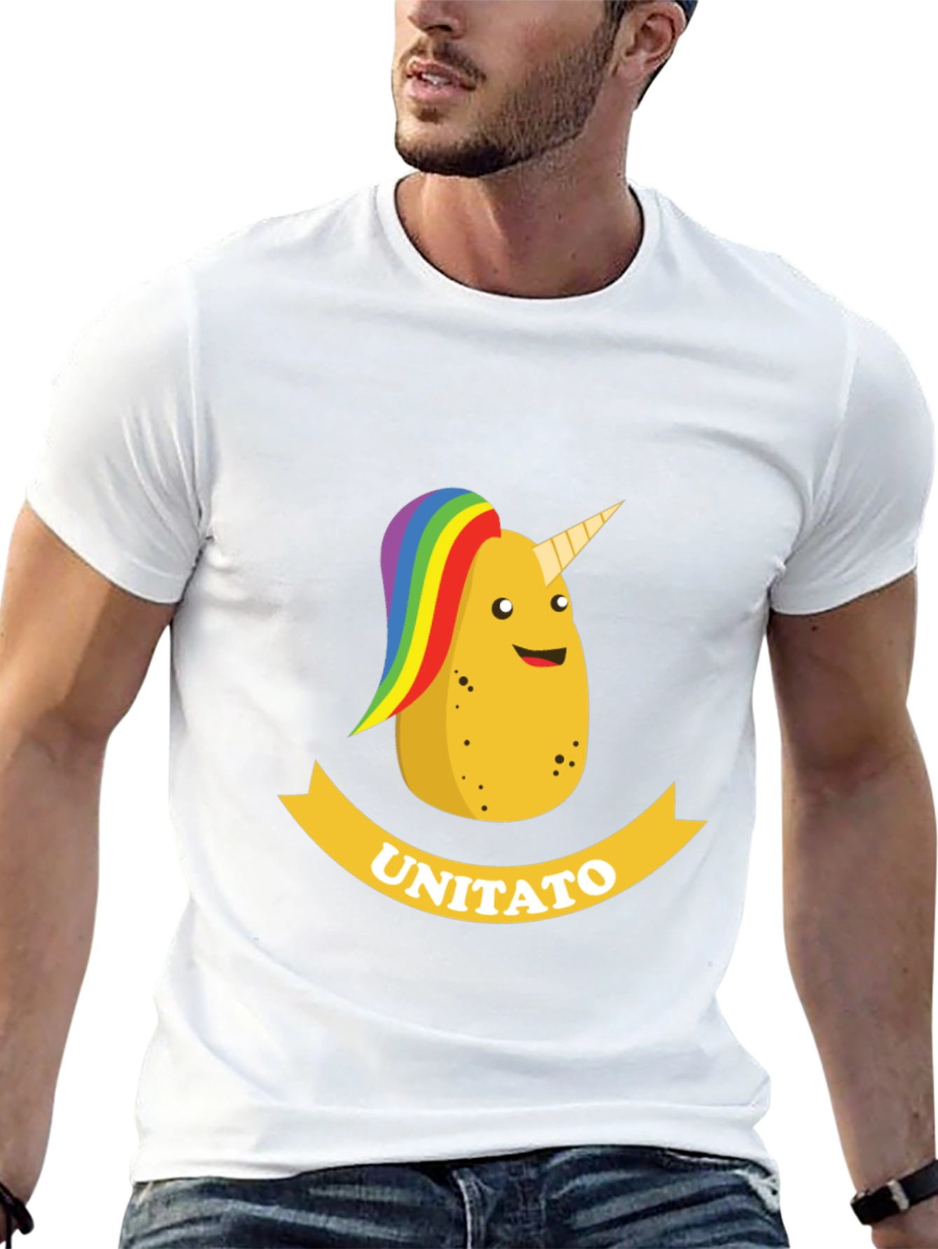 Unitato Potato Unicorn Black T-Shirt