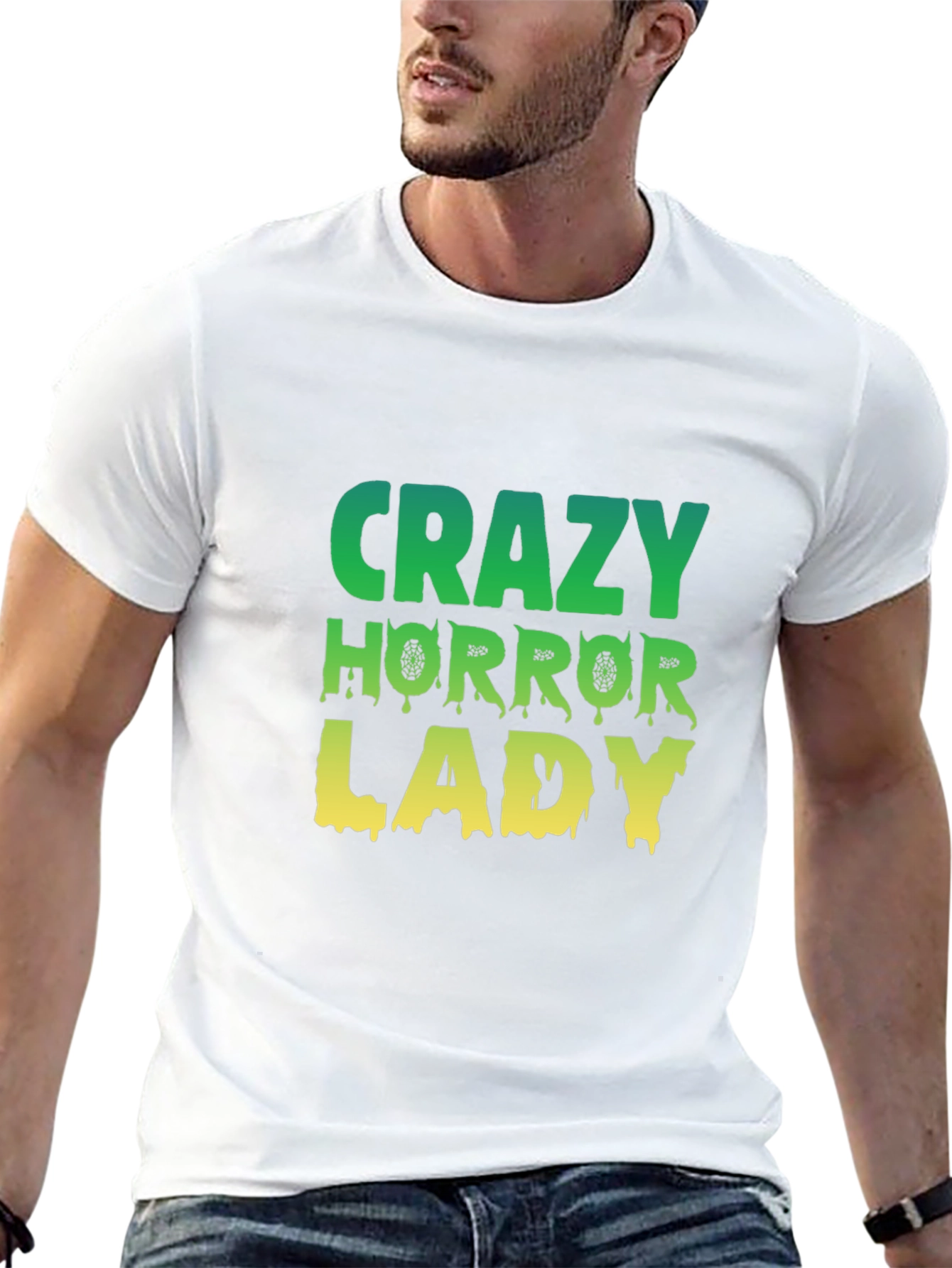 Crazy Horror Lady Graphic T-Shirt