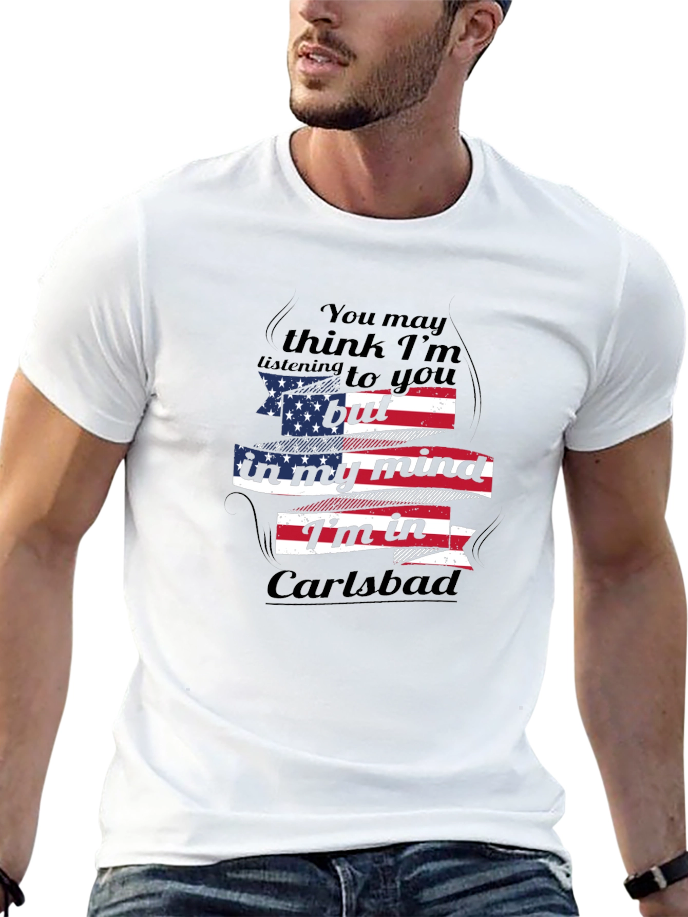 Carlsbad Mind USA Flag Graphic T-Shirt