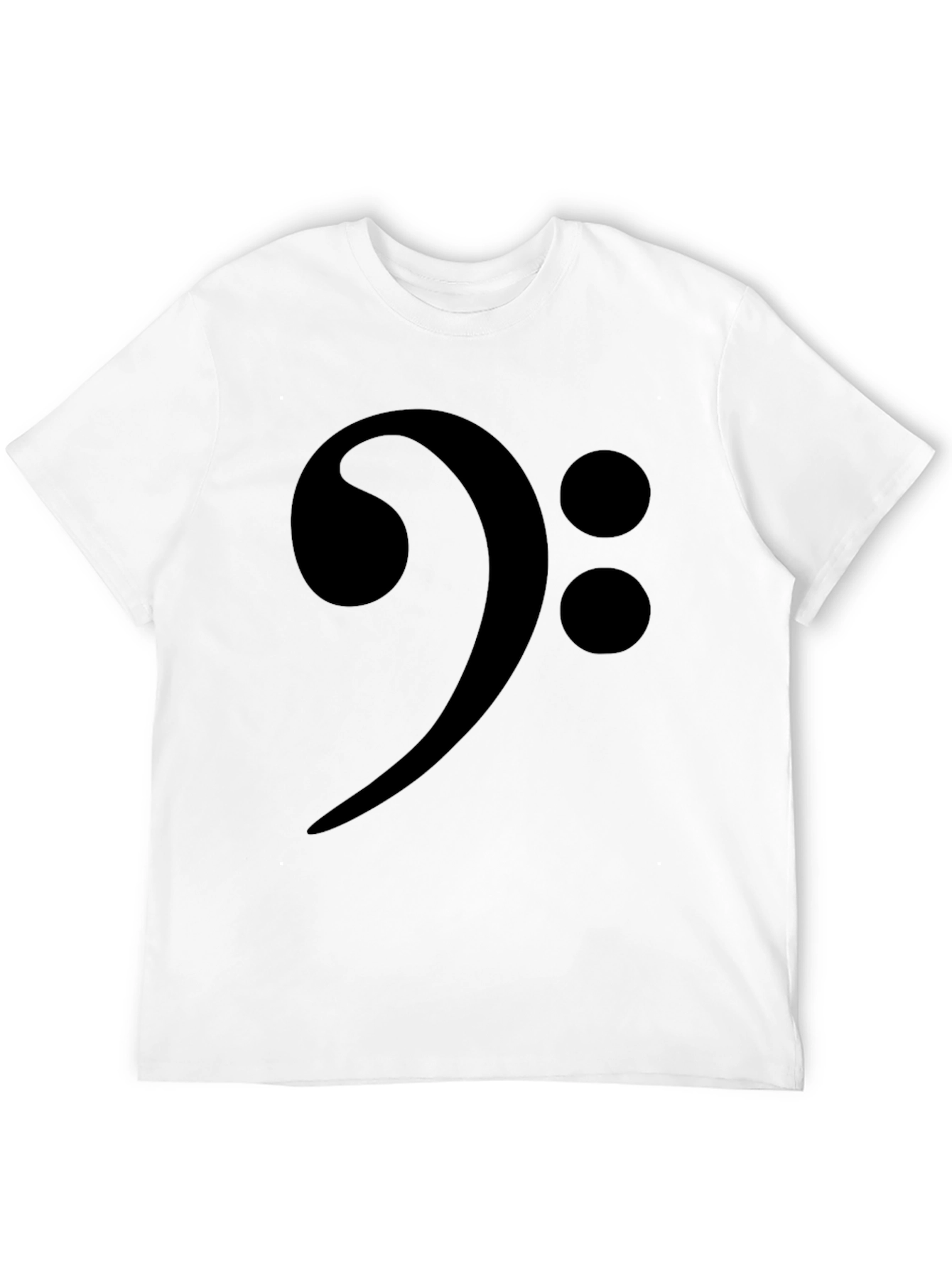 Bass Clef Music T-Shirt - Black Musical Symbol