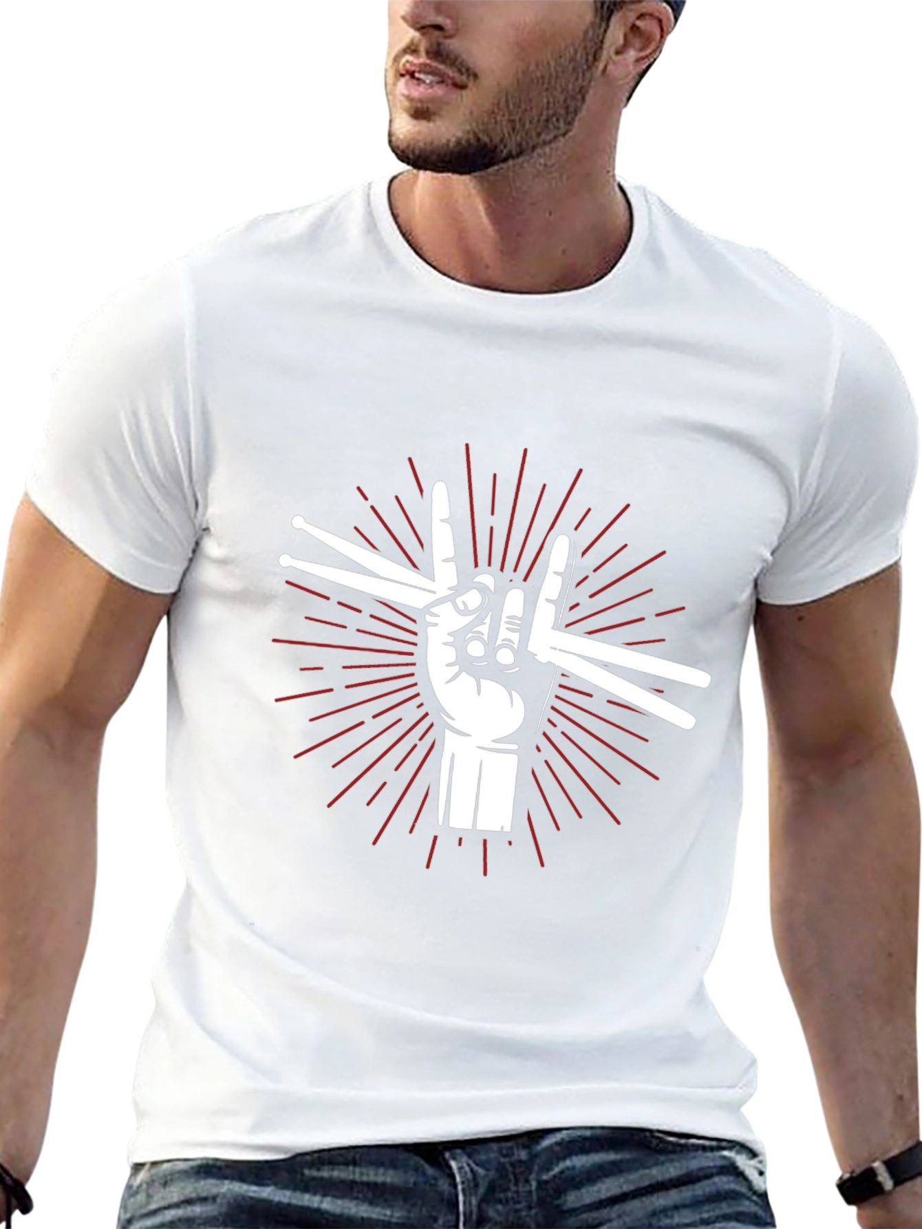 Rock On Drummer T-Shirt - Music Lover Tee
